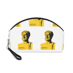 Aristotle Silhuette Flat Art Graphic Art Aristotle With Quote Makeup Bag
