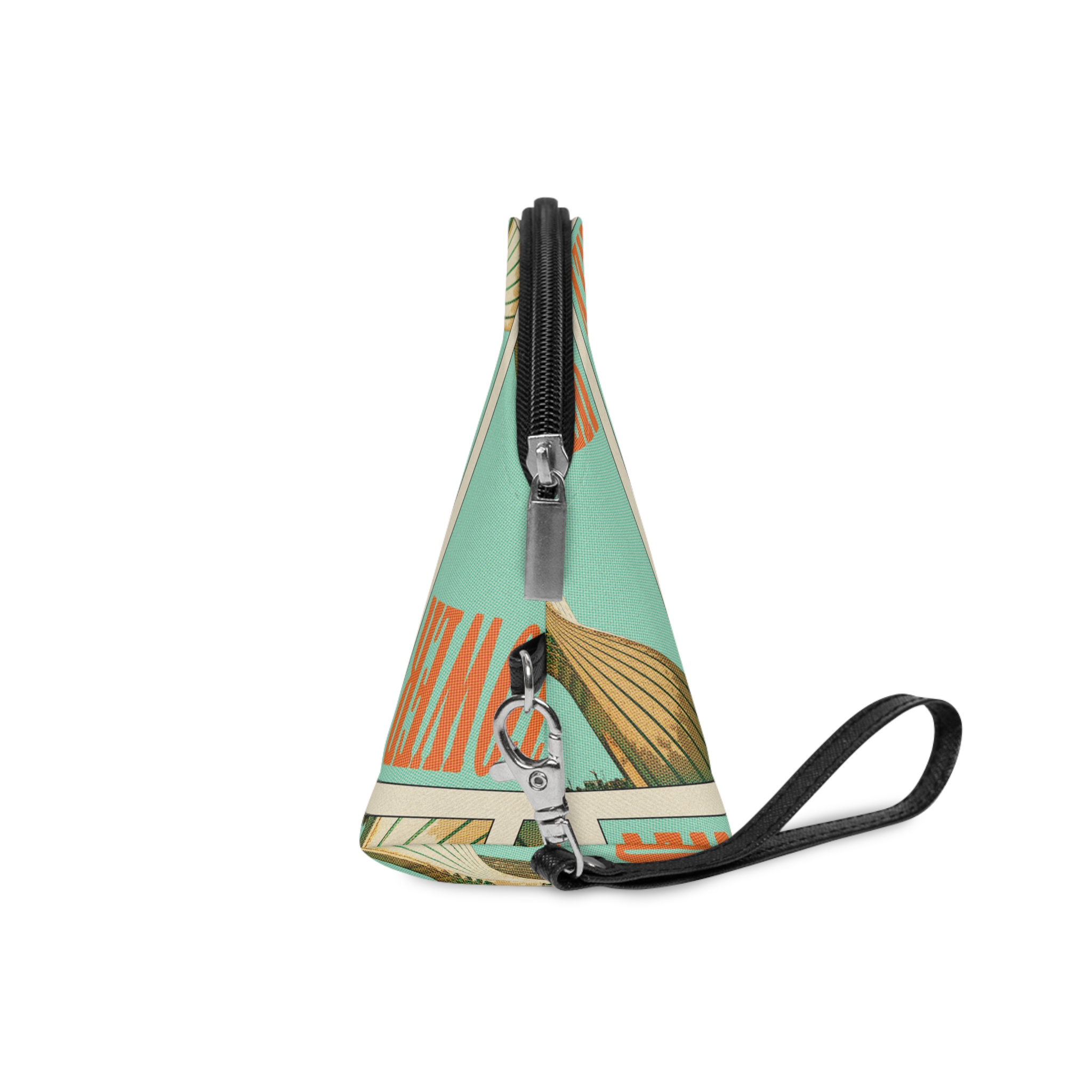 Azadi Tower Retro Travel Poster Makeup Bag - Image 3