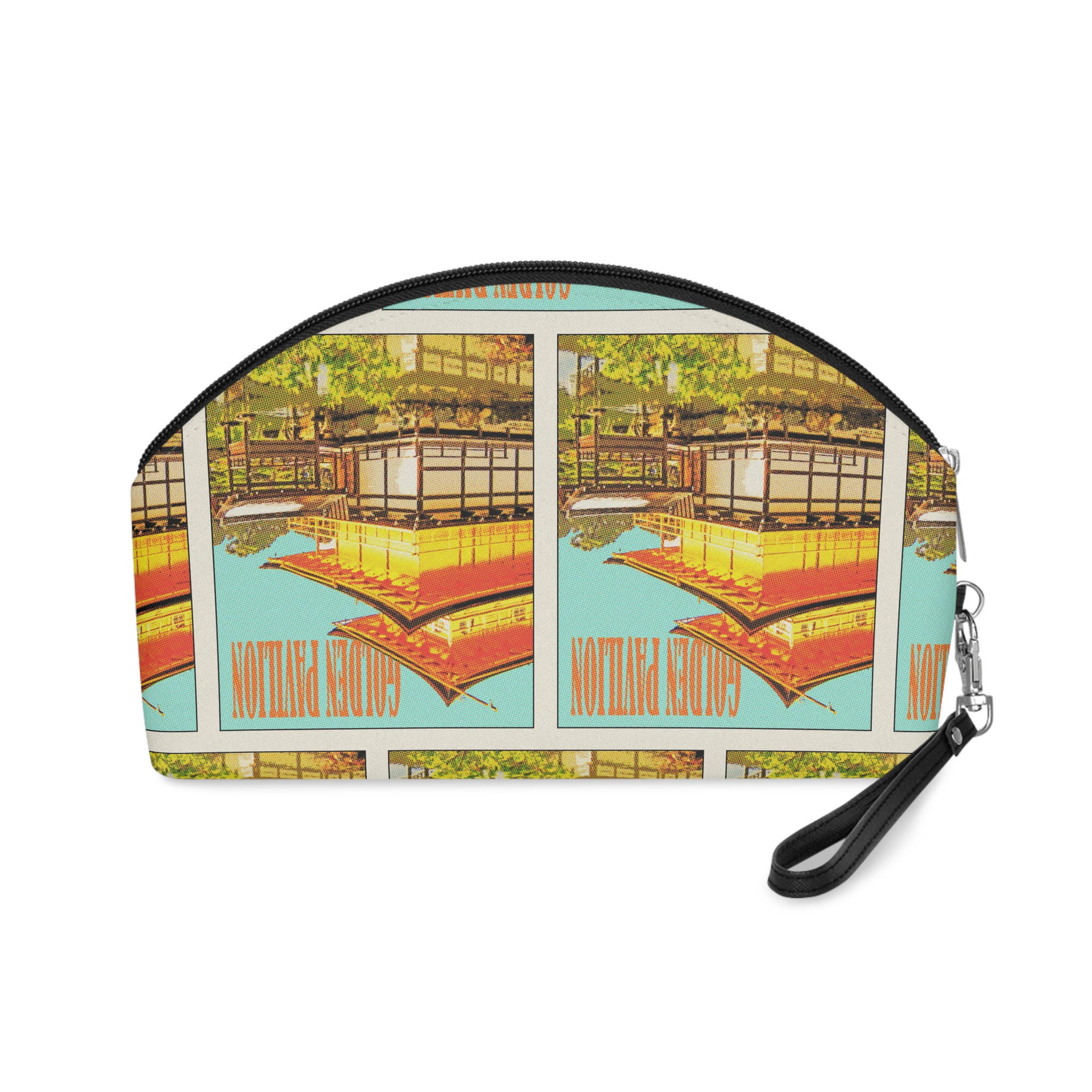 Golden Pavilion Retro Travel Poster Makeup Bag - Image 2