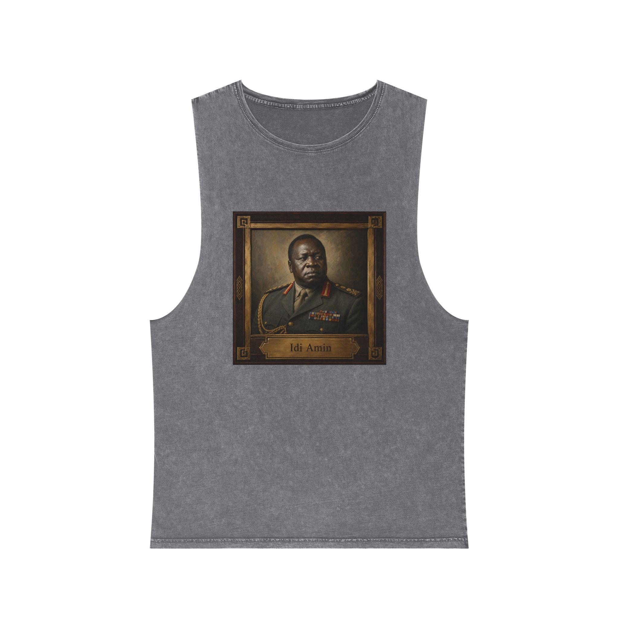 Idi Amin Unisex Stonewash Tank Top - Image 9