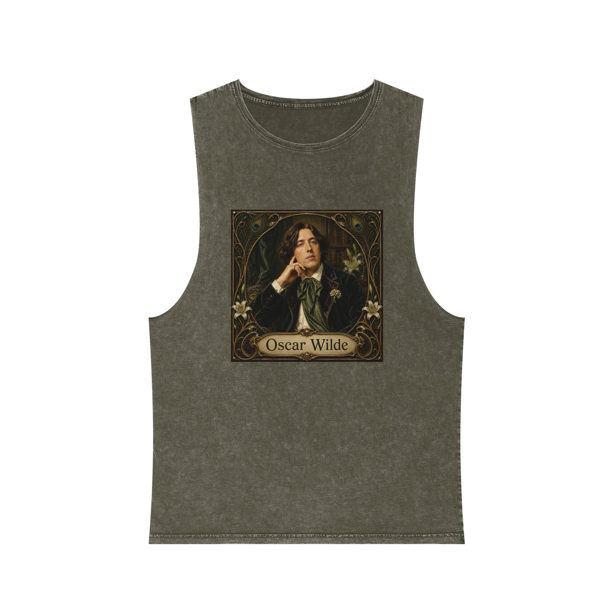 Oscar Wilde Unisex Stonewash Tank Top - Image 5