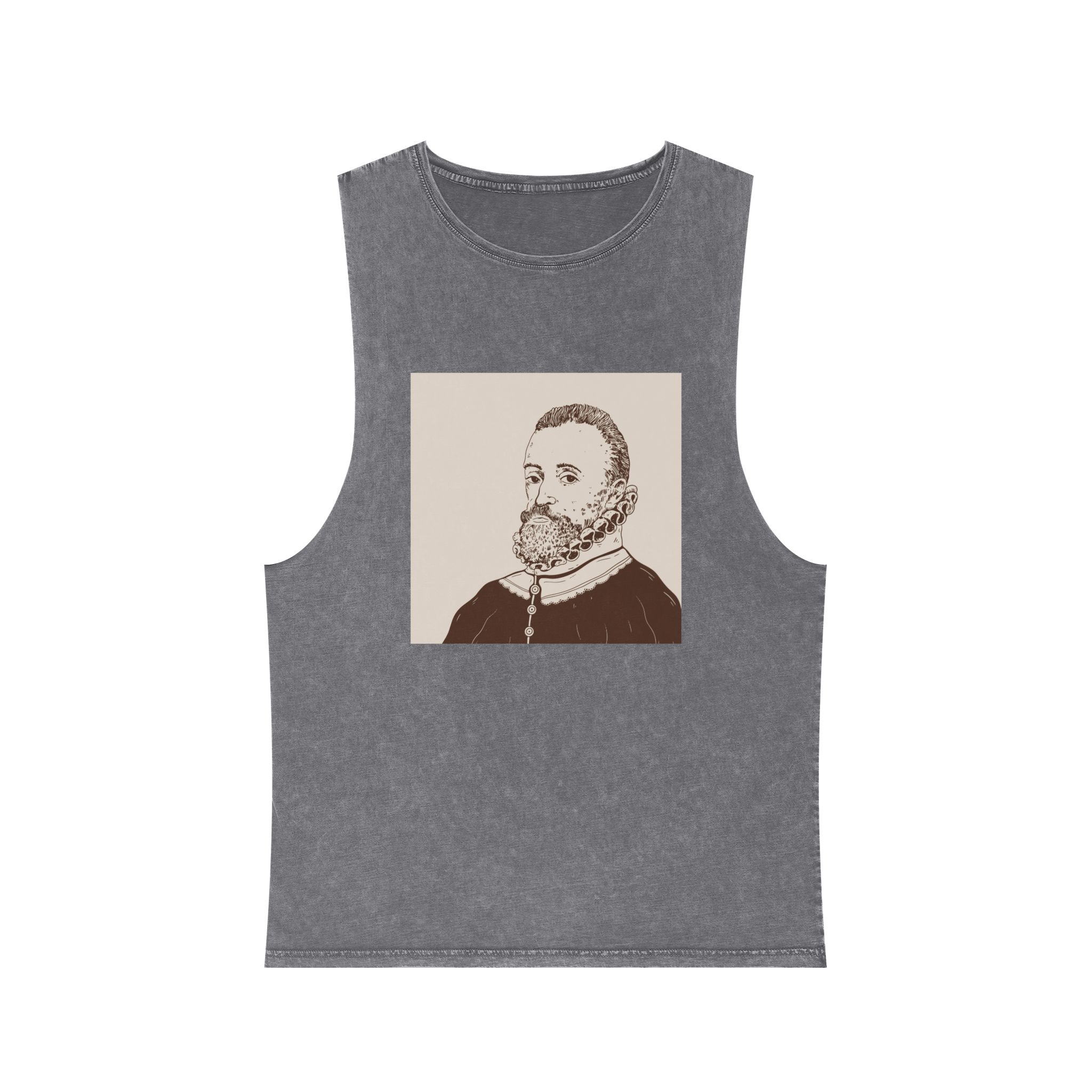 Historical Design E34CAD Unisex Stonewash Tank Top - Image 9