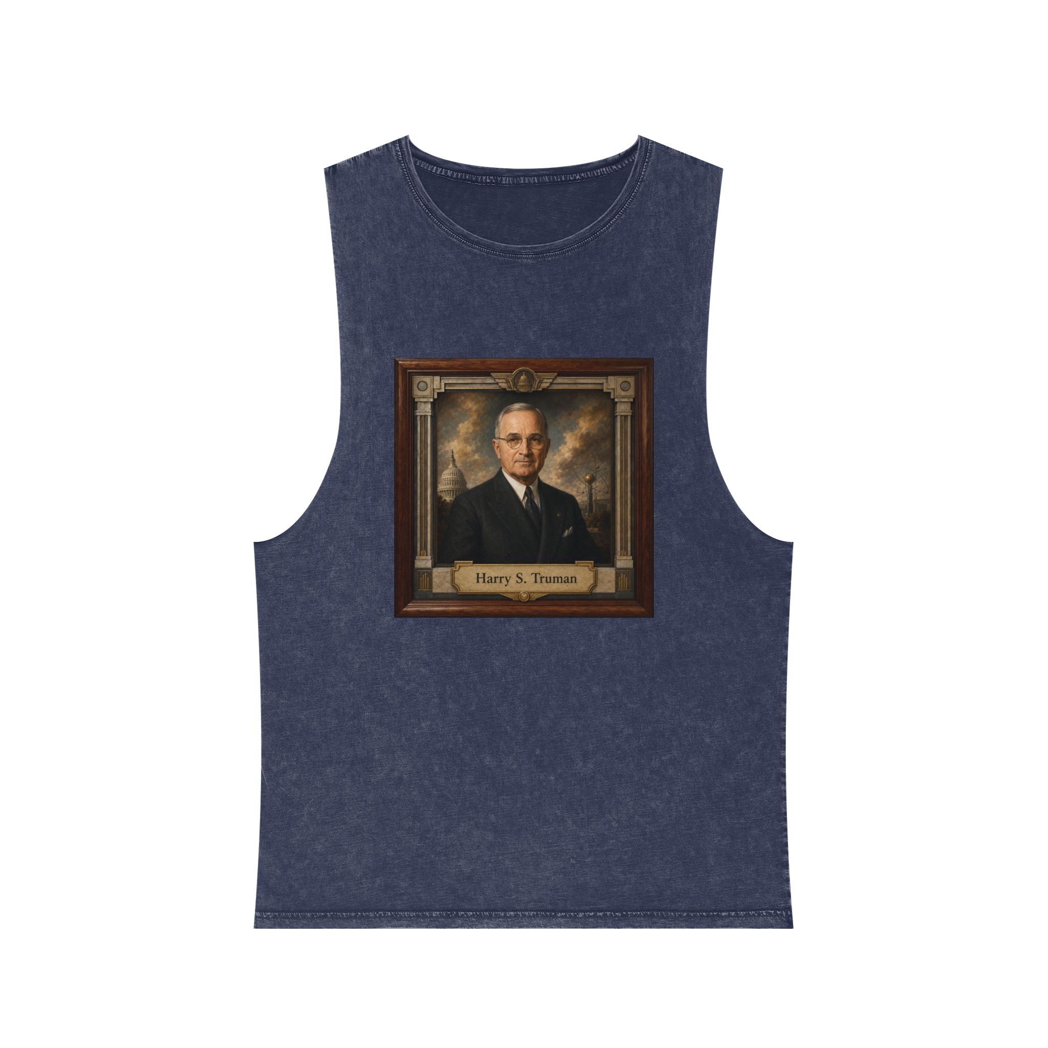 Harry S Truman Unisex Stonewash Tank Top - Image 13