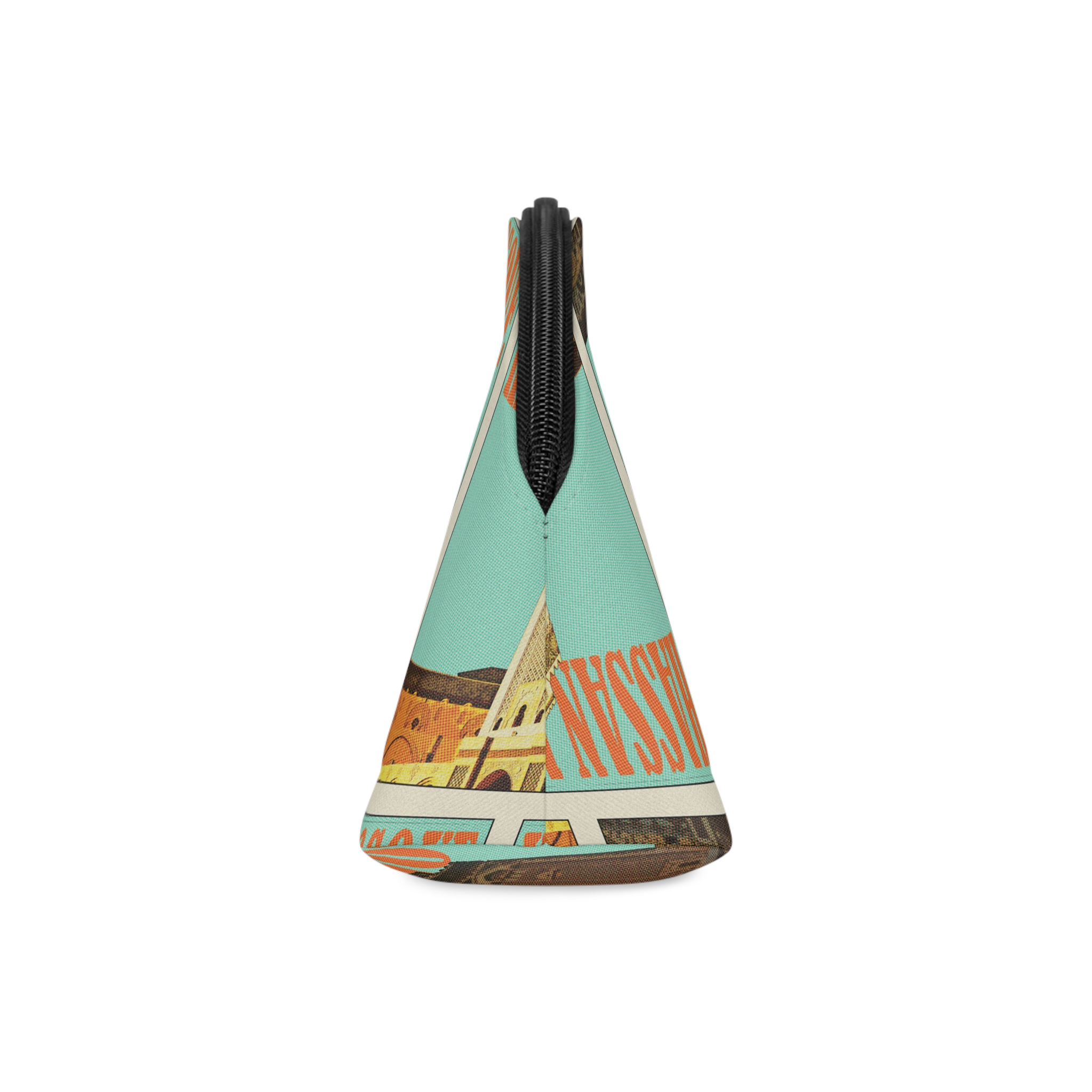 Hassan Mosque Retro Travel Poster (1) Makeup Bag - Image 4