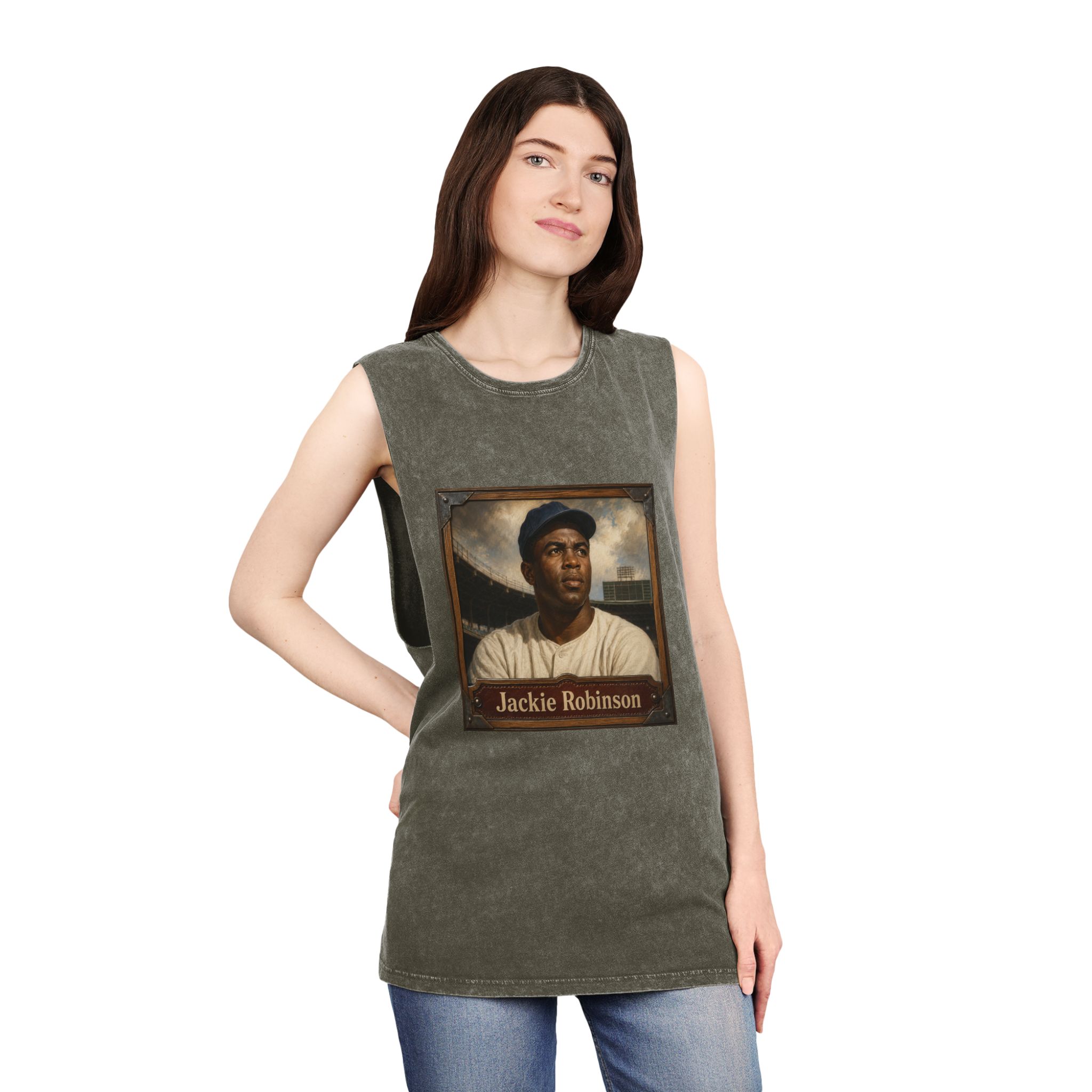 Jackie Robinson Unisex Stonewash Tank Top - Image 8