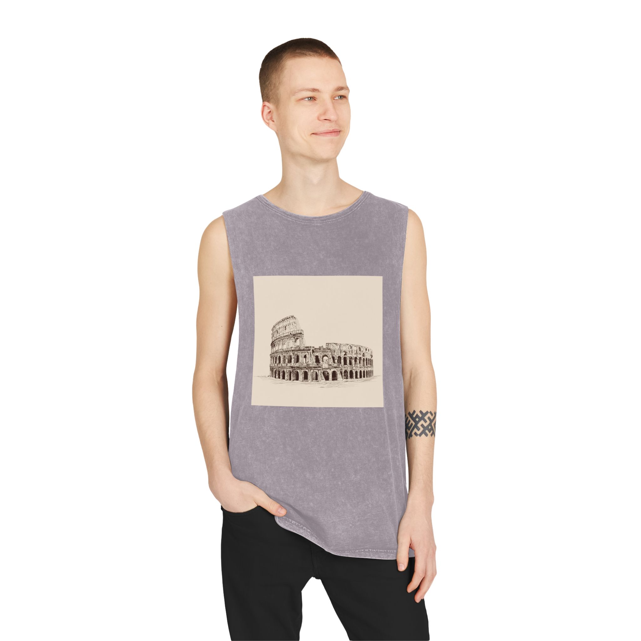 Historical Design BBE048 Unisex Stonewash Tank Top - Image 19