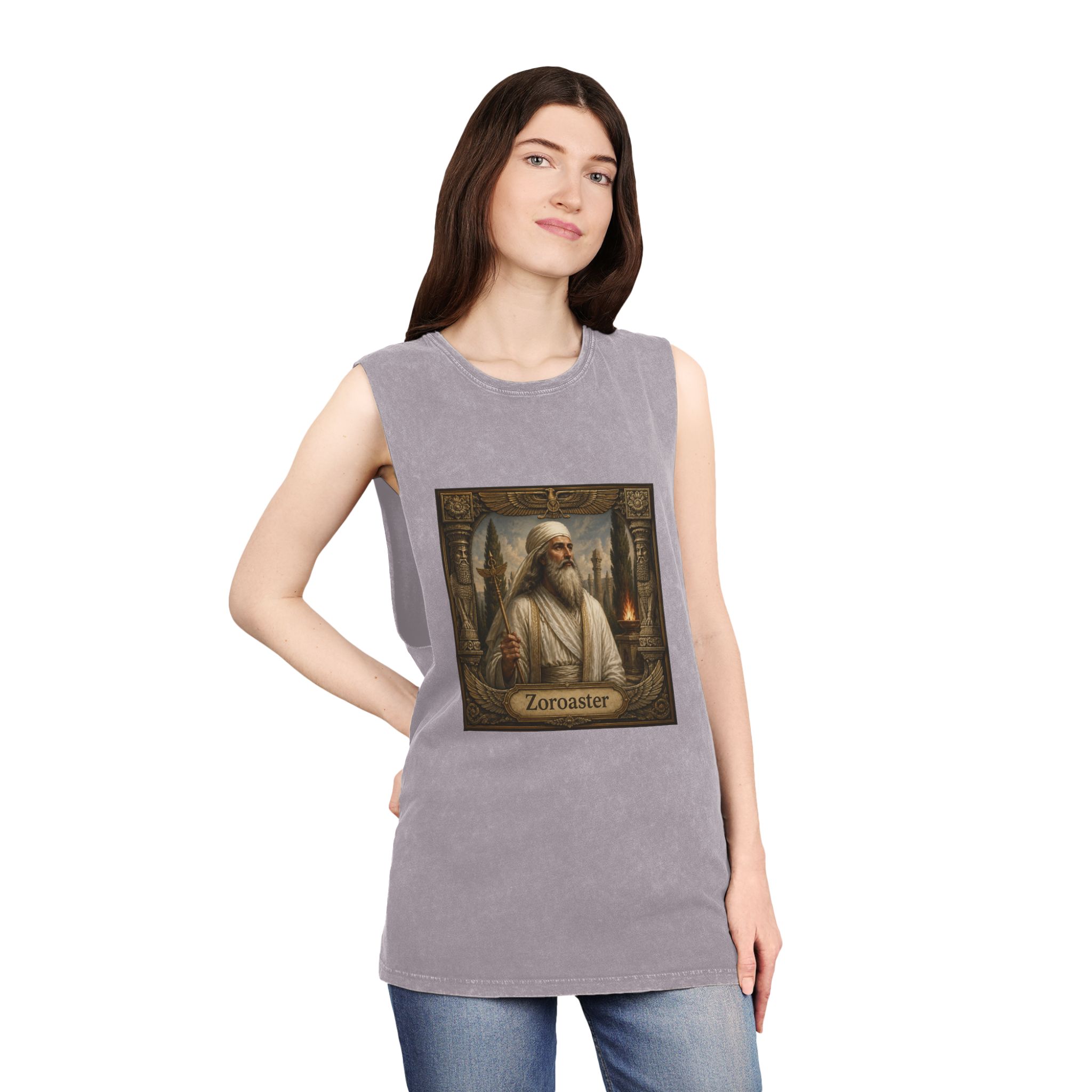 Zoroaster Unisex Stonewash Tank Top - Image 20