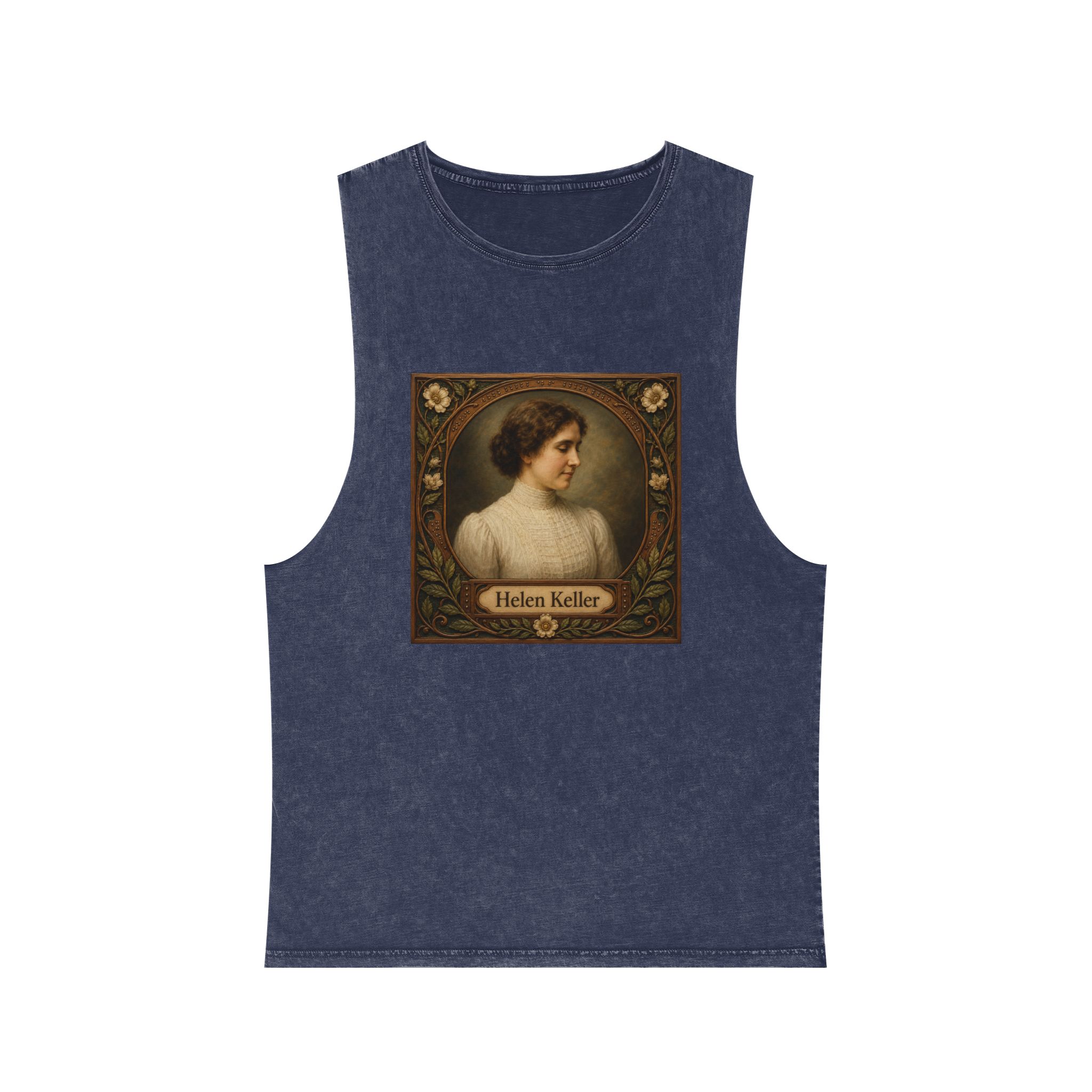 Helen Keller Unisex Stonewash Tank Top - Image 13