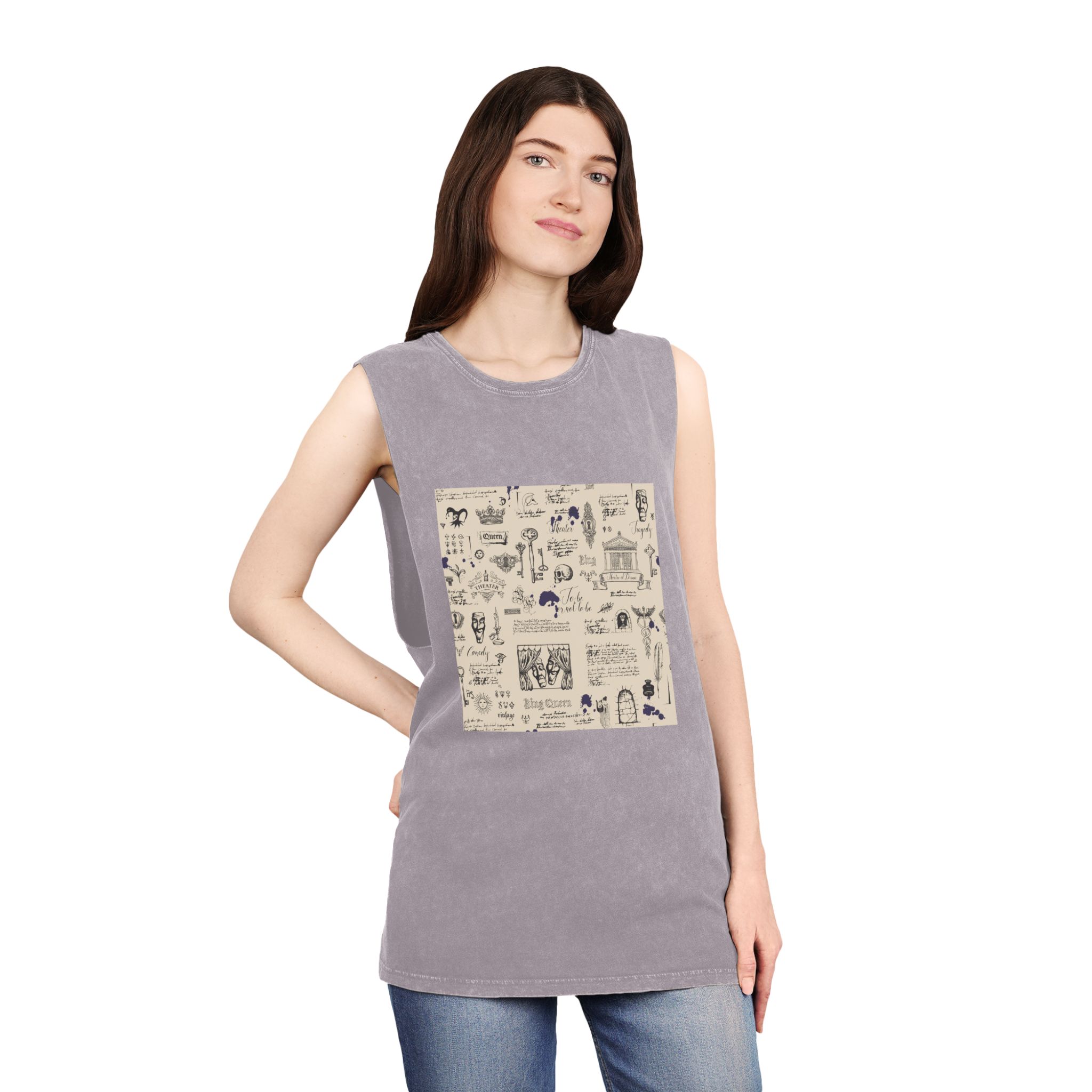 Theater 001 Unisex Stonewash Tank Top - Image 20