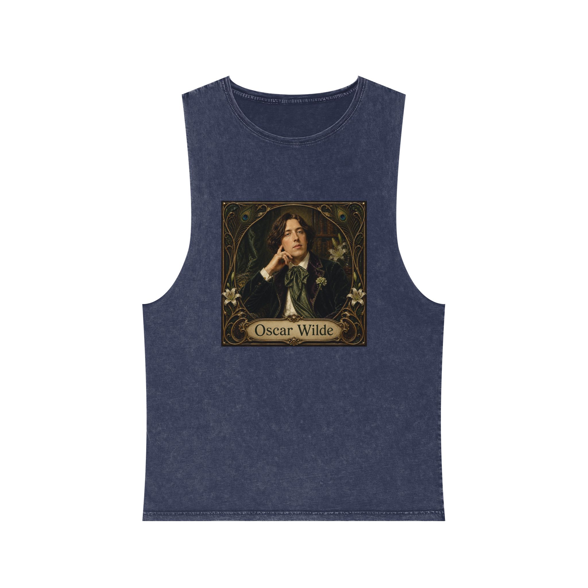 Oscar Wilde Unisex Stonewash Tank Top - Image 13