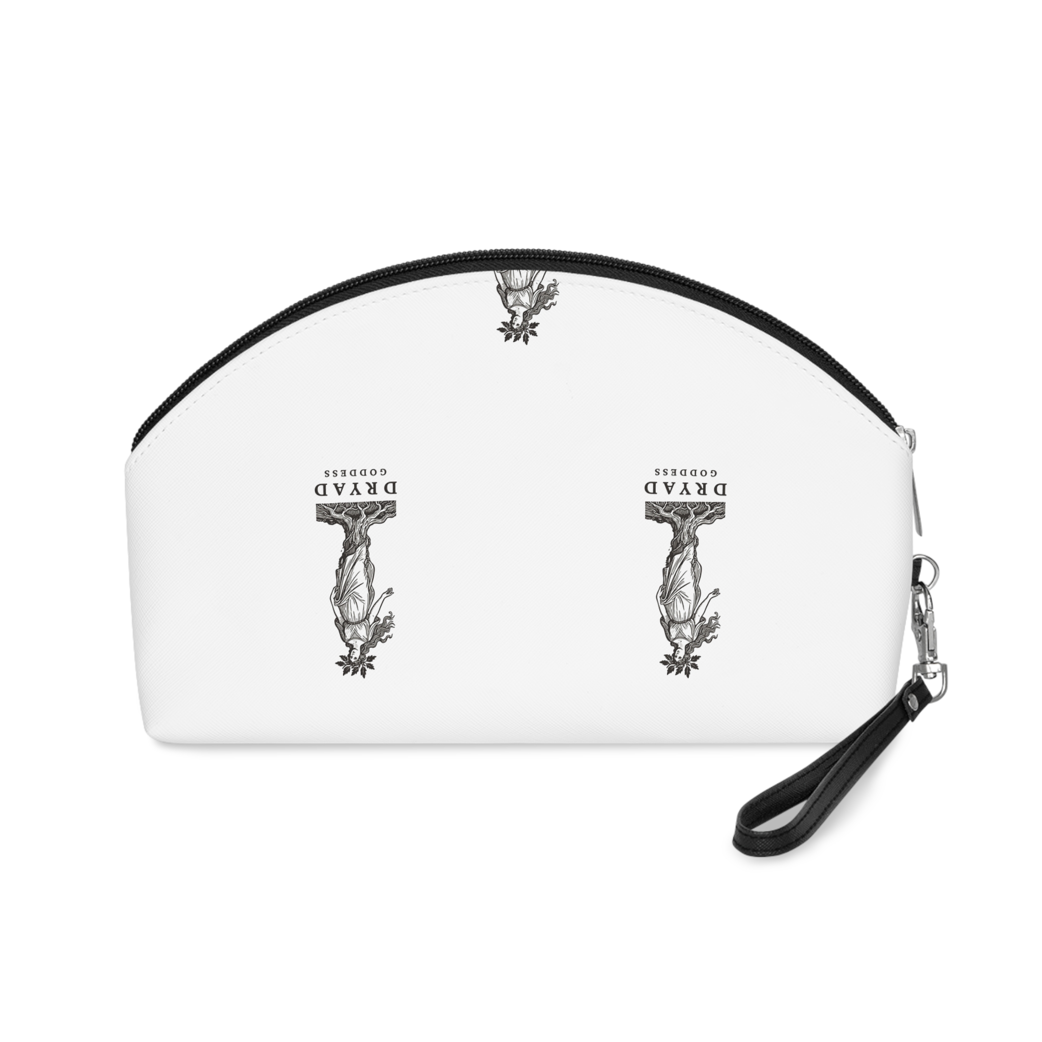 Engraved Logo Dryad Tree Spirit Woman With Roots Branches Symbolizing Forest Goddess Makeup Bag - Image 2
