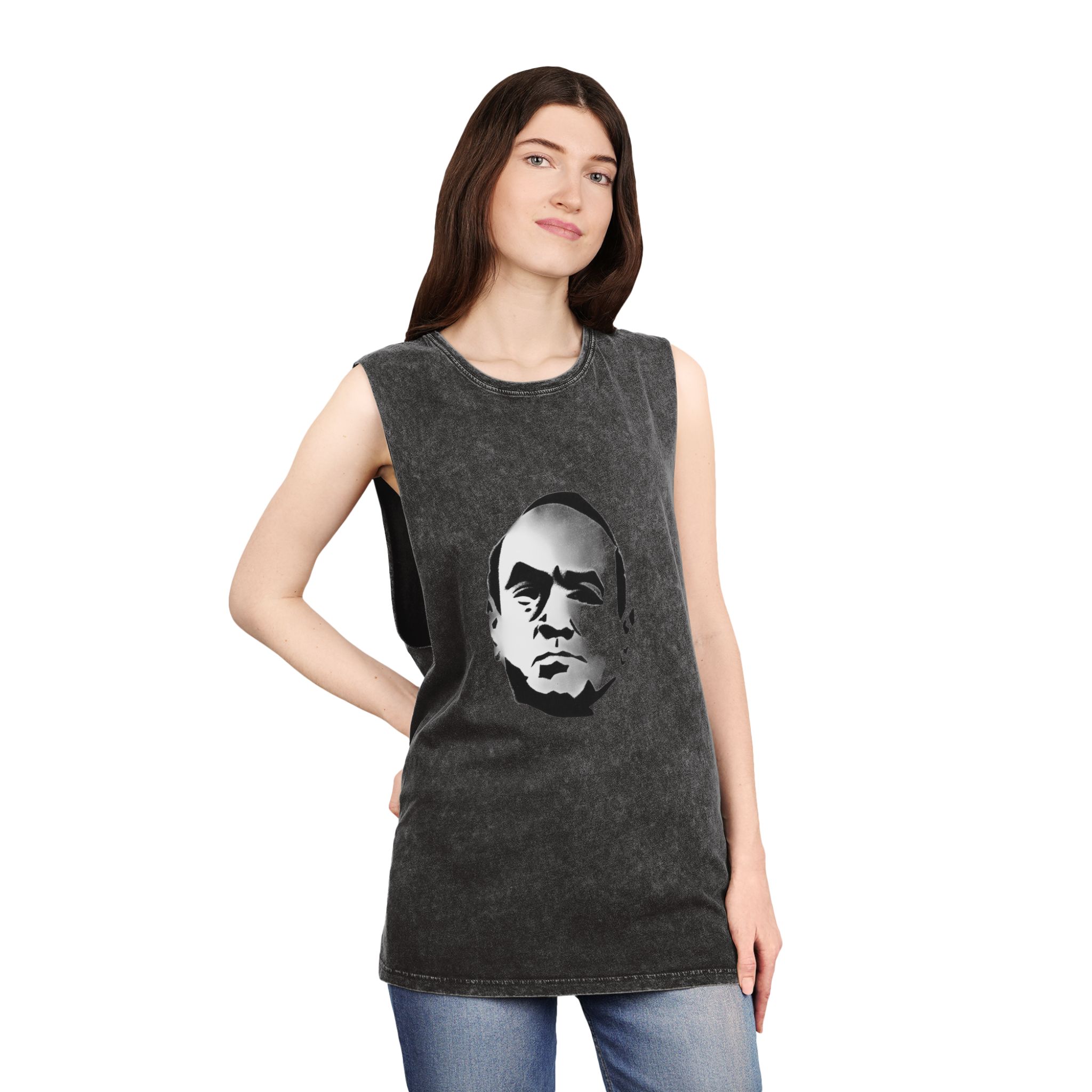 Al Capone V1 Unisex Stonewash Tank Top - Image 4