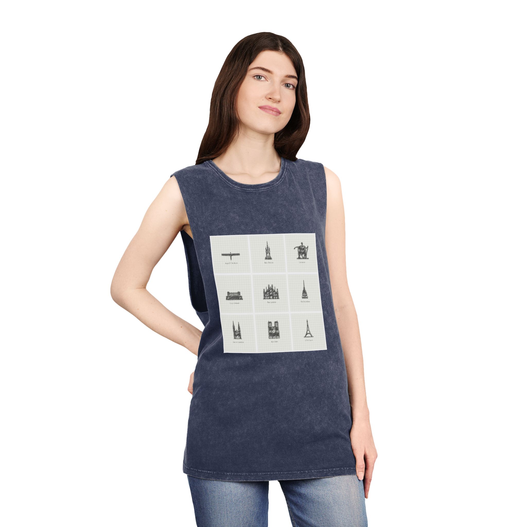 Historical Design A98AD2 Unisex Stonewash Tank Top - Image 16