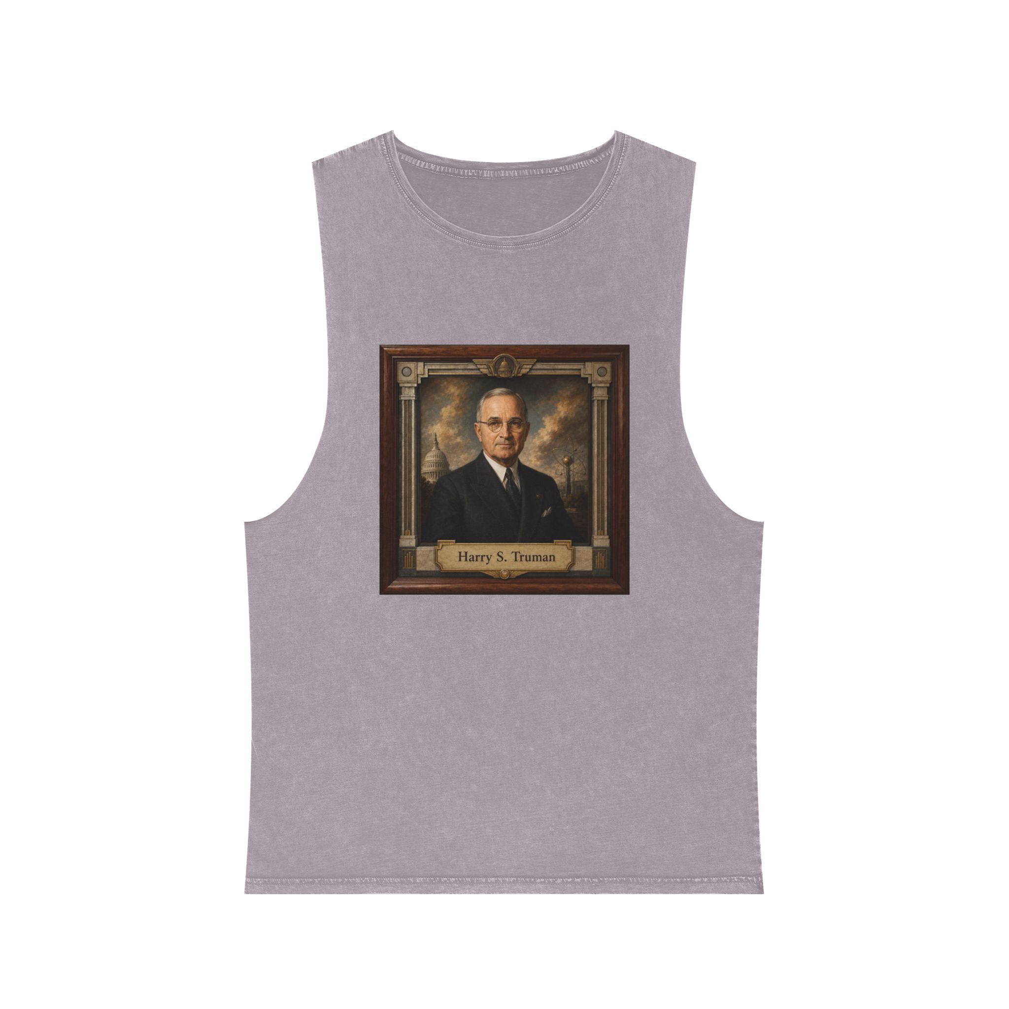 Harry S Truman Unisex Stonewash Tank Top - Image 17