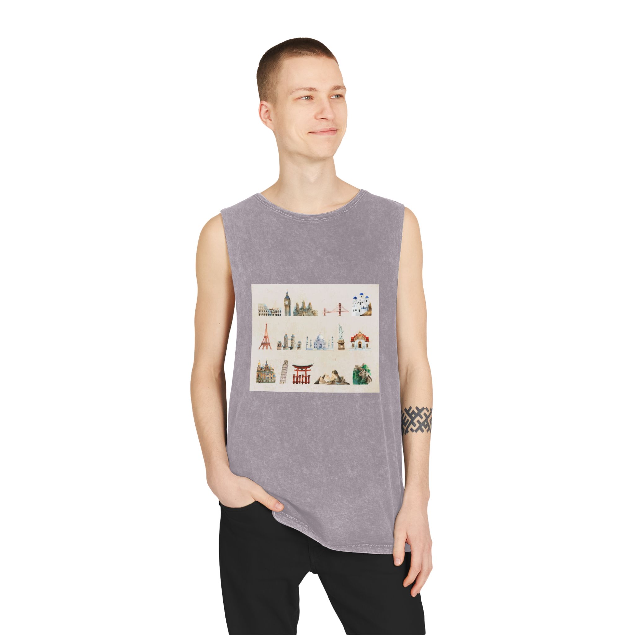 Historical Design 433673 Unisex Stonewash Tank Top - Image 19