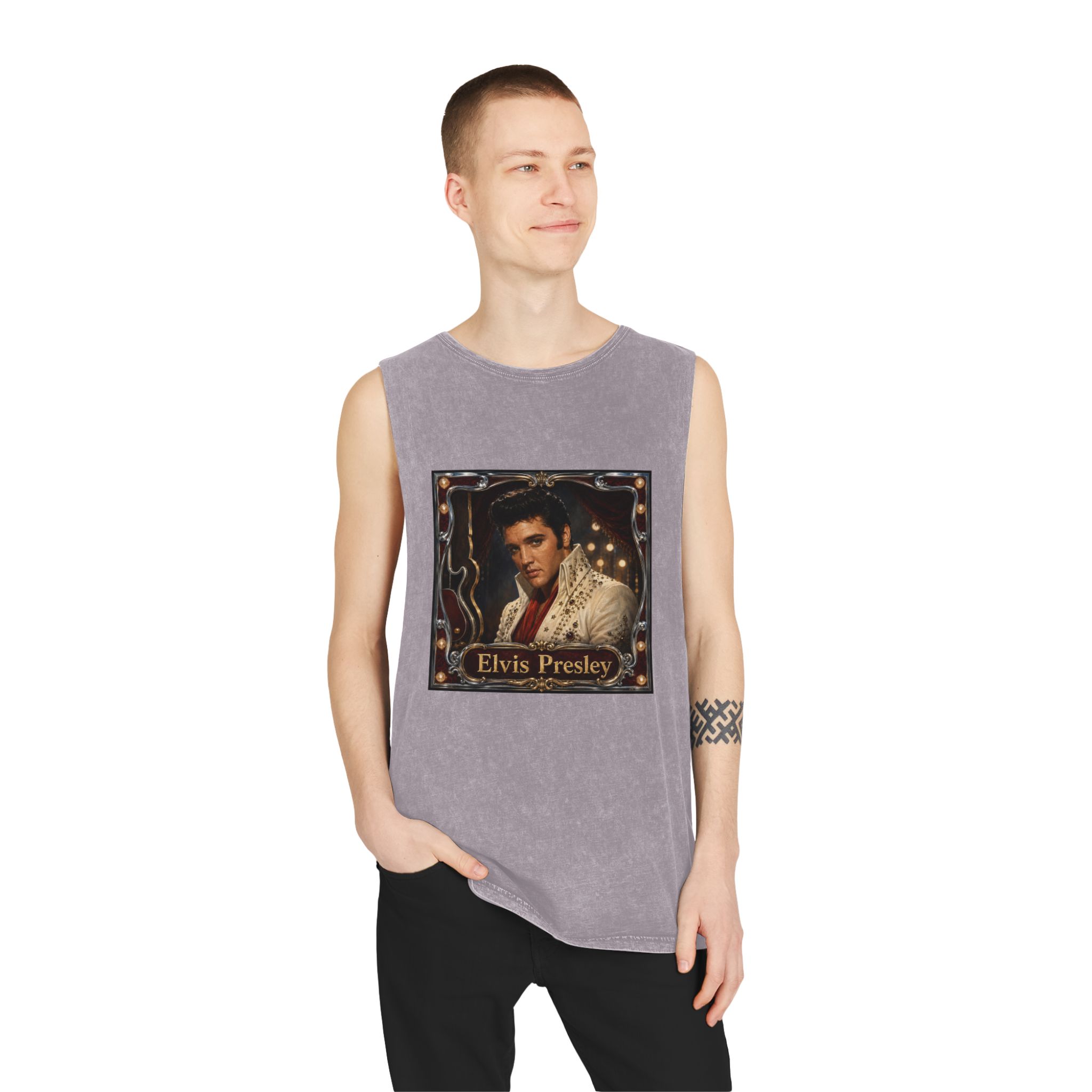 Elvis Presley Unisex Stonewash Tank Top - Image 19