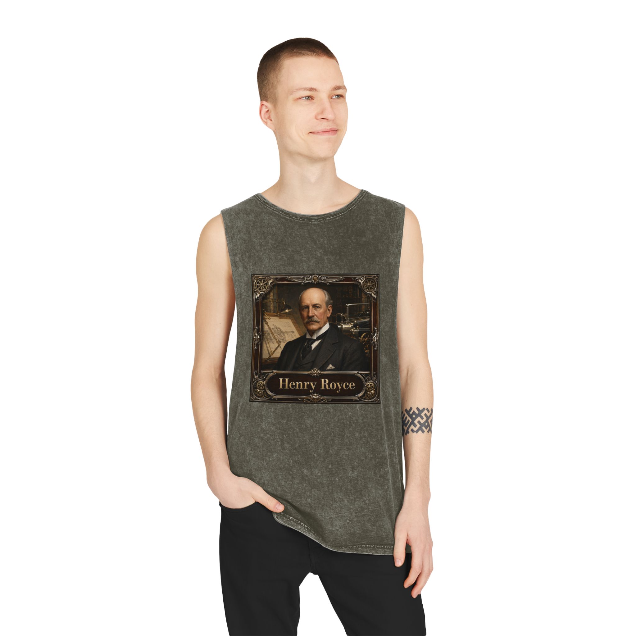 Henry Royce Unisex Stonewash Tank Top - Image 7