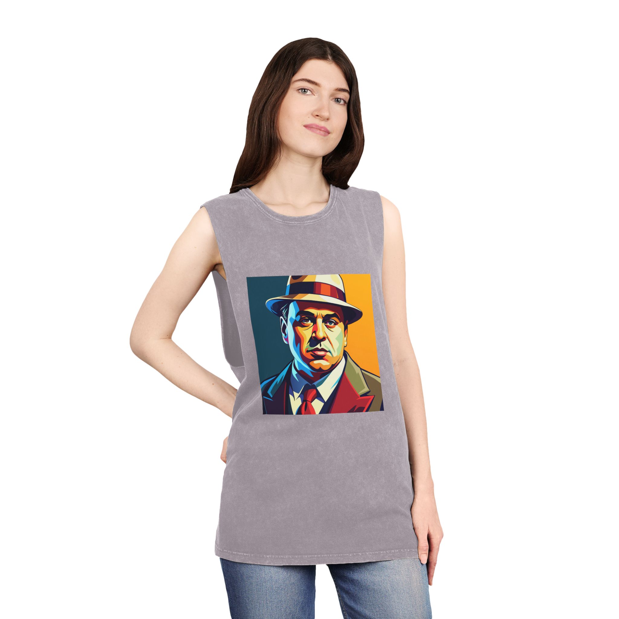 Al Capone V2 Unisex Stonewash Tank Top - Image 20