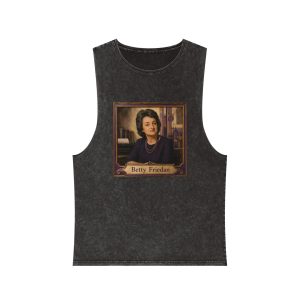 Betty Friedan Unisex Stonewash Tank Top
