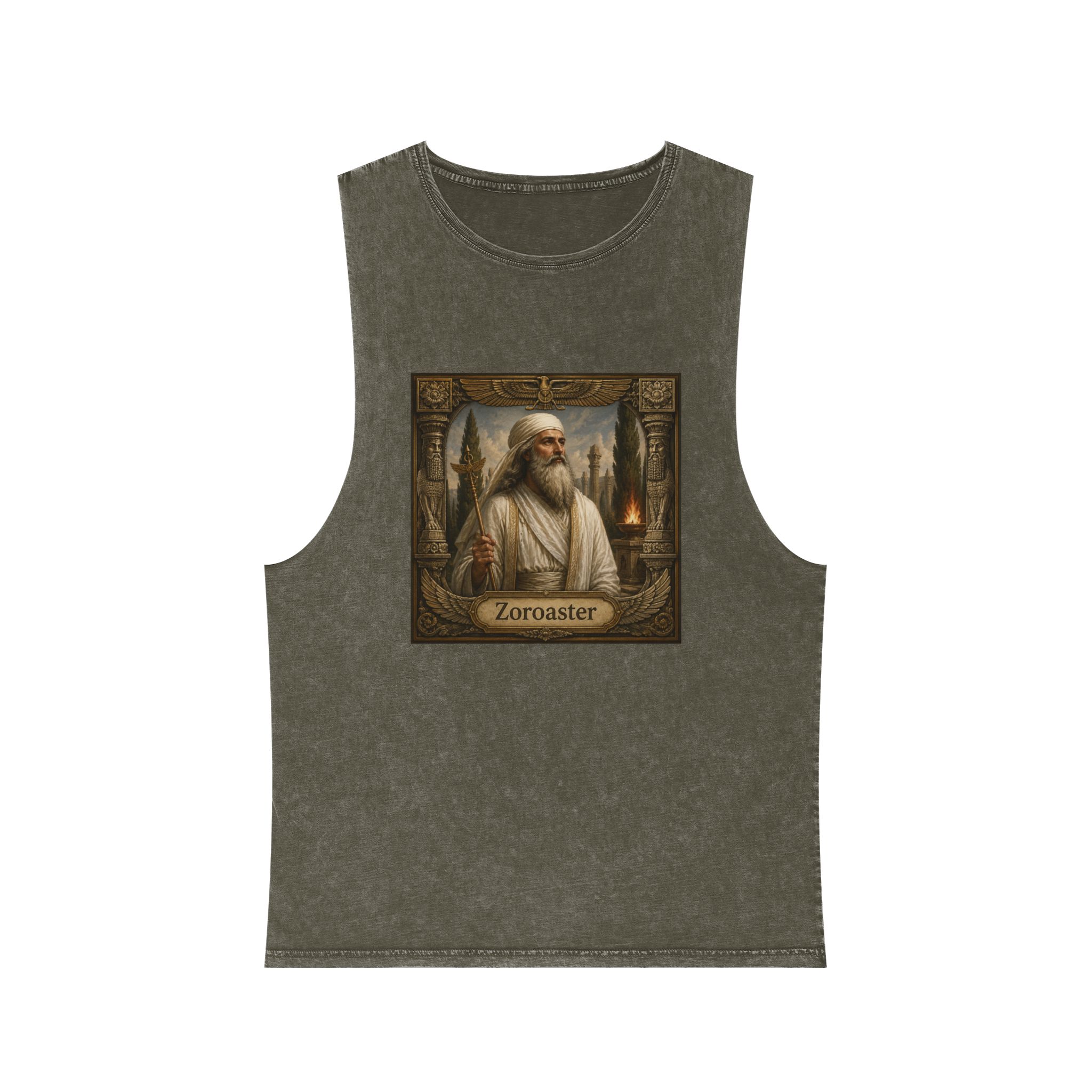 Zoroaster Unisex Stonewash Tank Top - Image 5