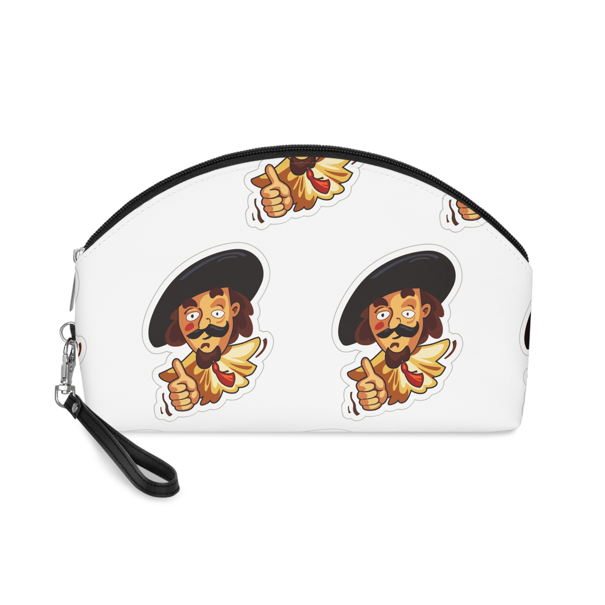 Cartoon Musketeer Thumbs Up Makeup Bag
