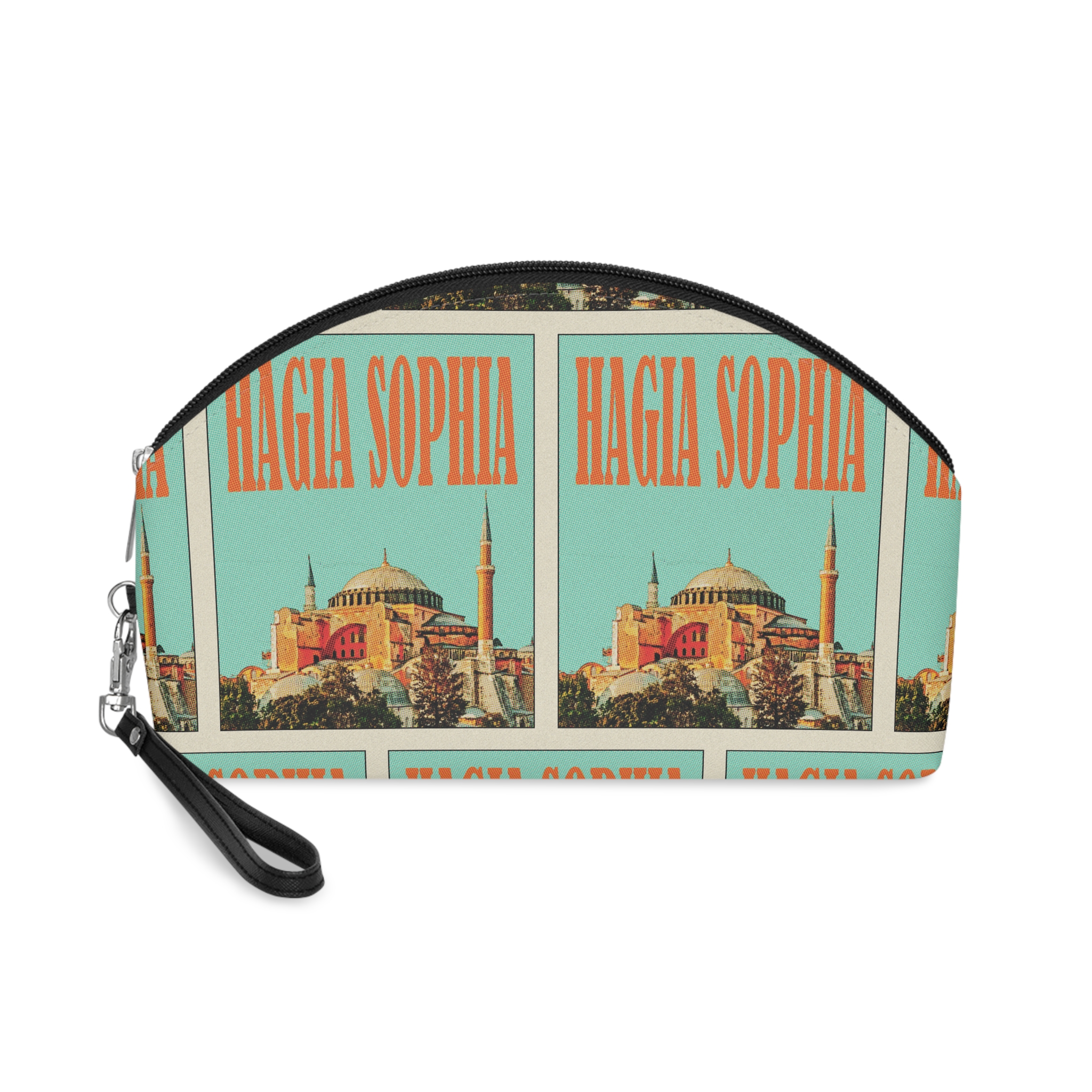Hagia Sophia Retro Travel Poster (1) Makeup Bag
