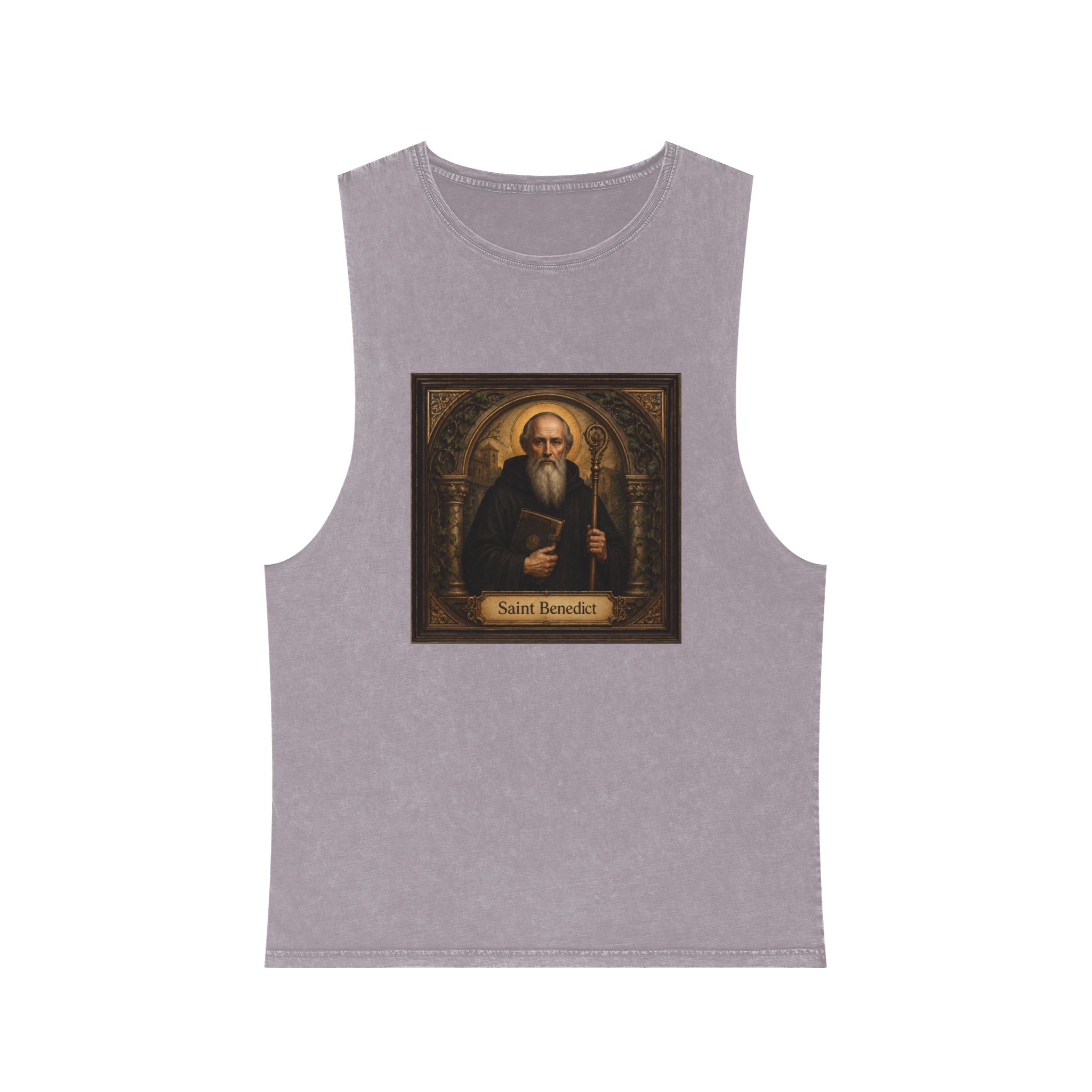 Saint Benedict Unisex Stonewash Tank Top - Image 17