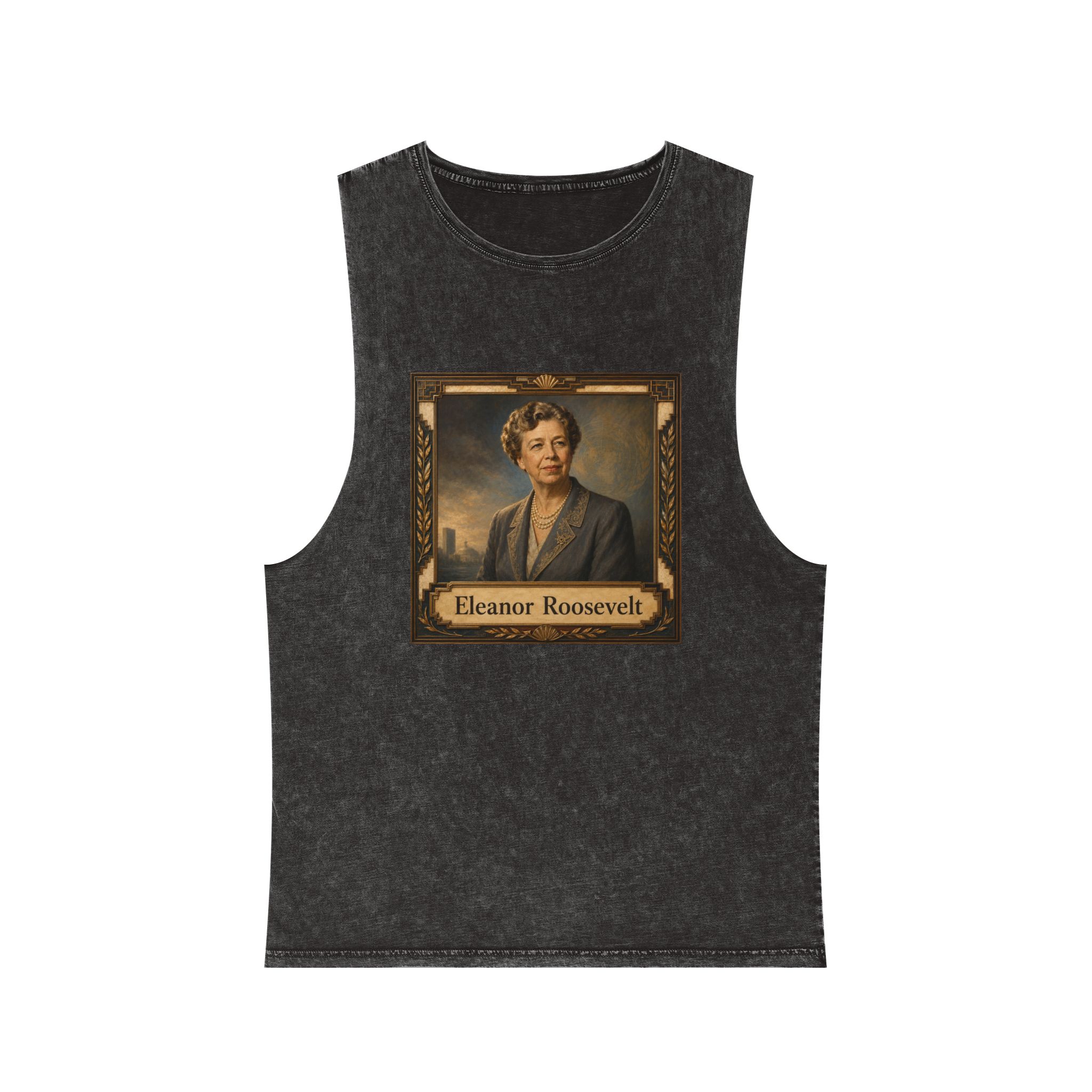 Eleanor Roosevelt Unisex Stonewash Tank Top