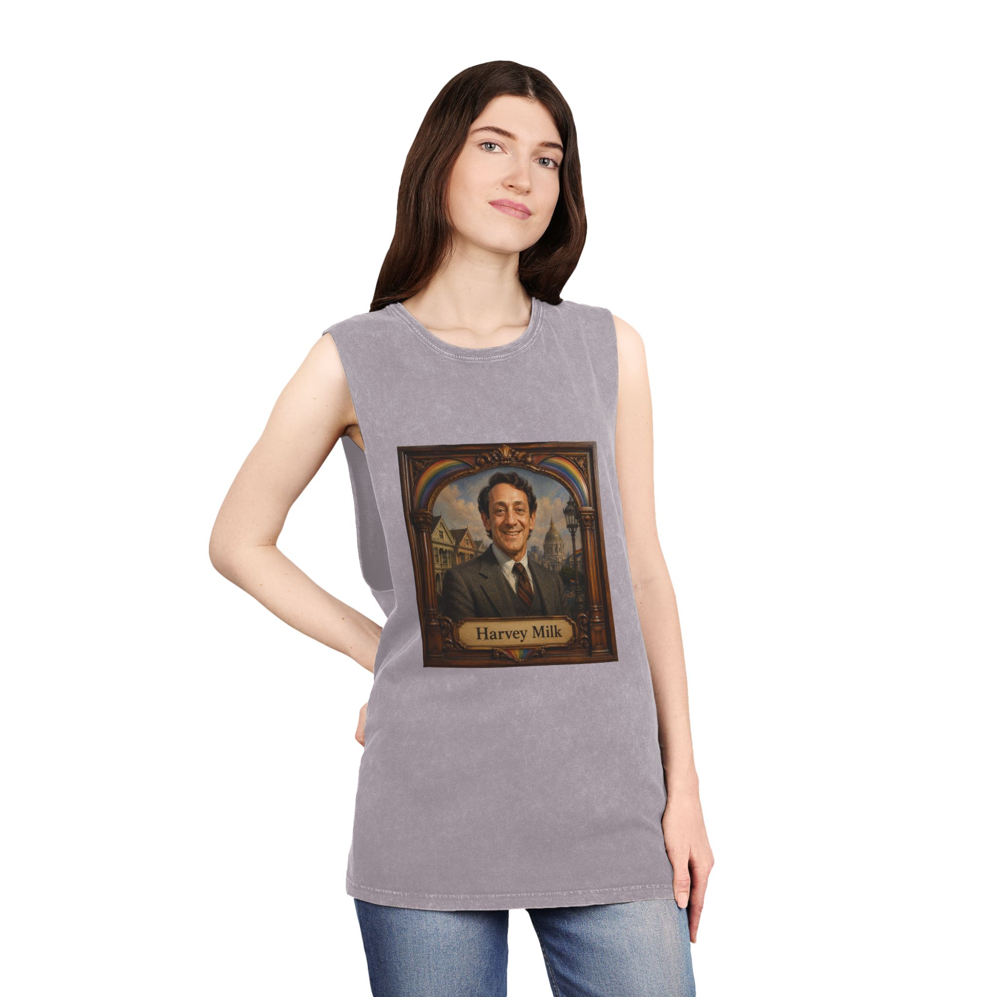 Harvey Milk Unisex Stonewash Tank Top - Image 20