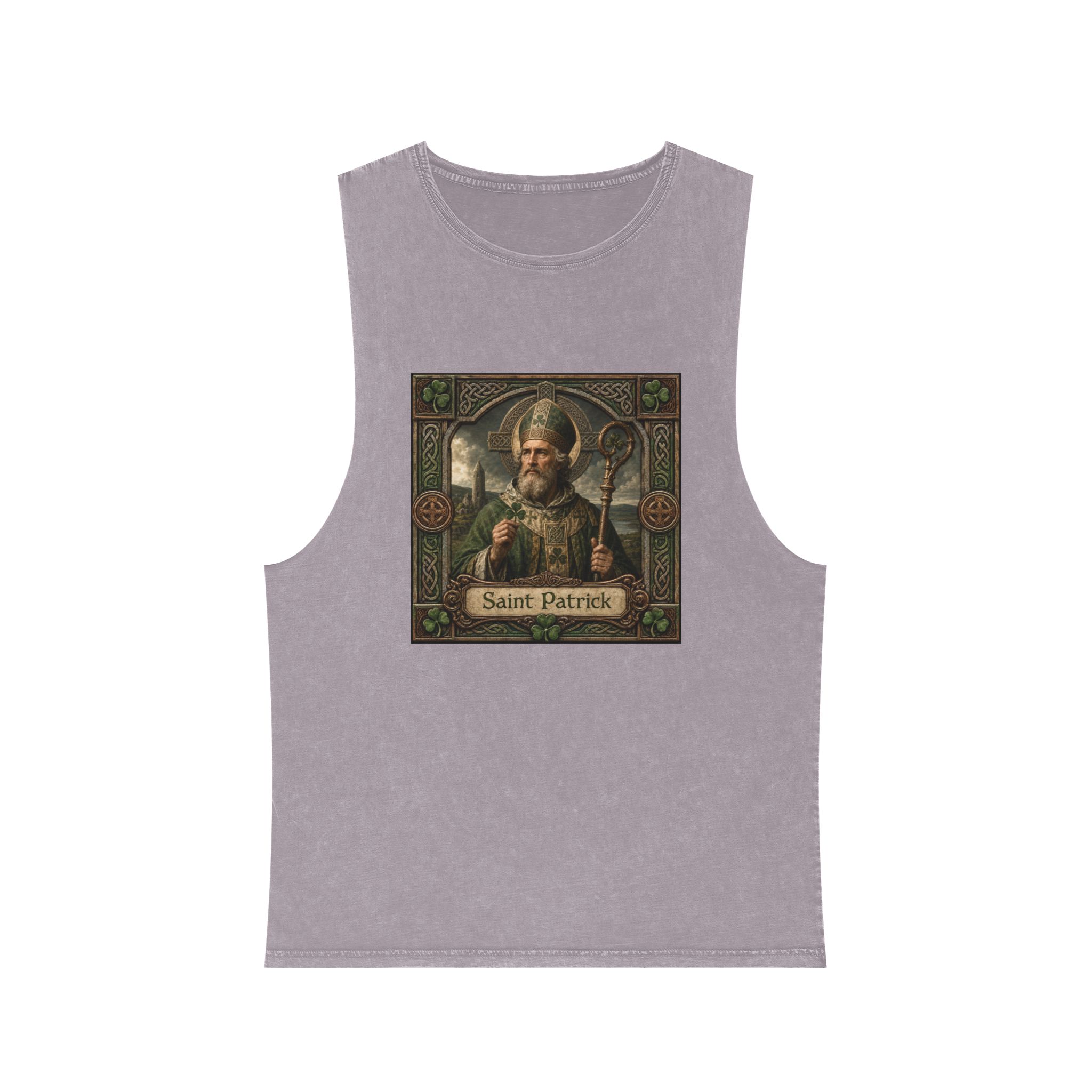 Saint Patrick Unisex Stonewash Tank Top - Image 17
