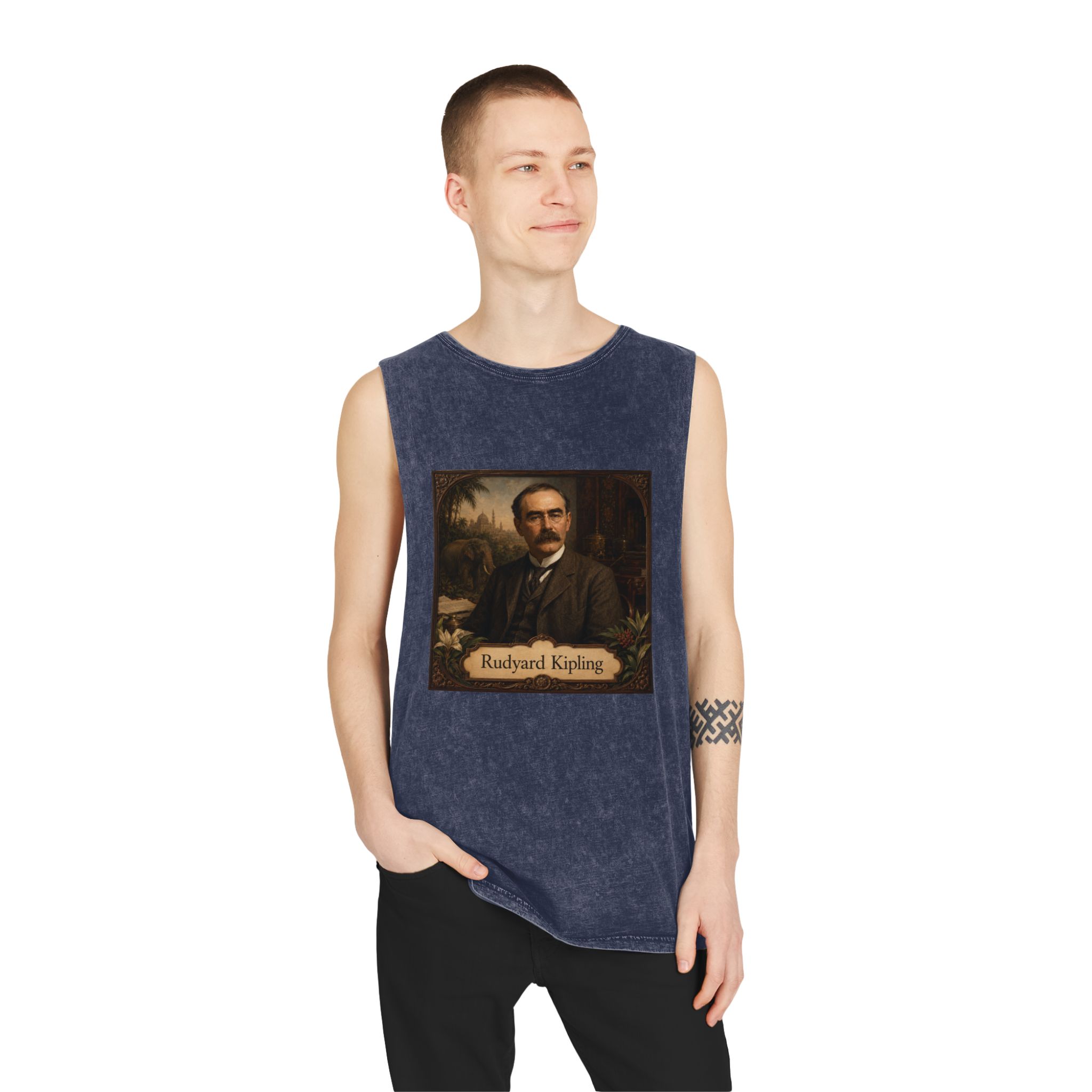 Rudyard Kipling Unisex Stonewash Tank Top - Image 15