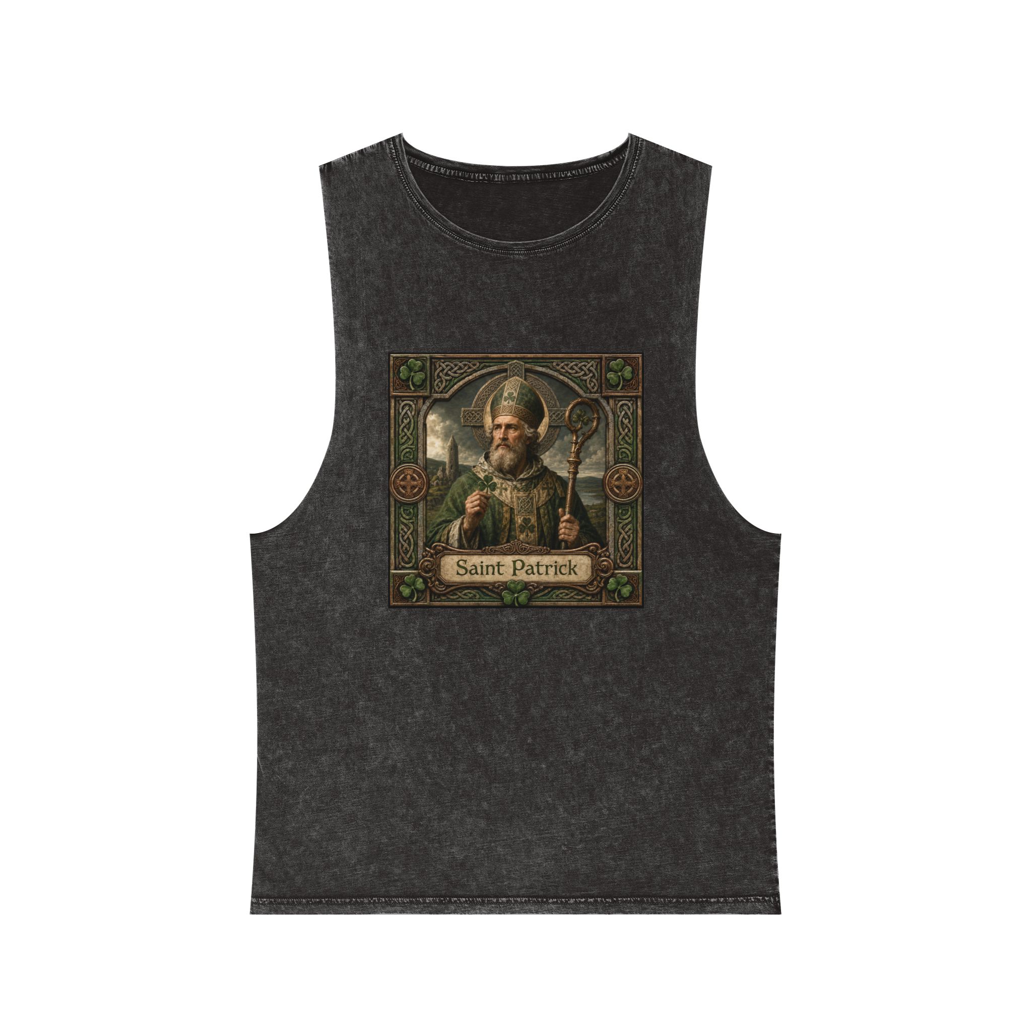 Saint Patrick Unisex Stonewash Tank Top