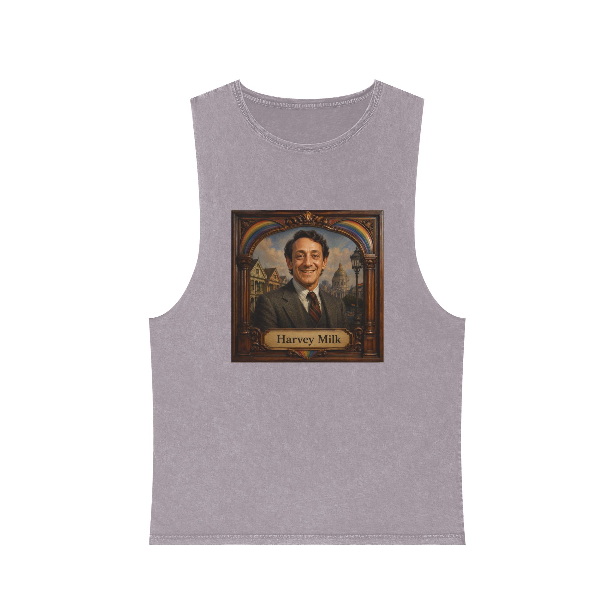 Harvey Milk Unisex Stonewash Tank Top - Image 17