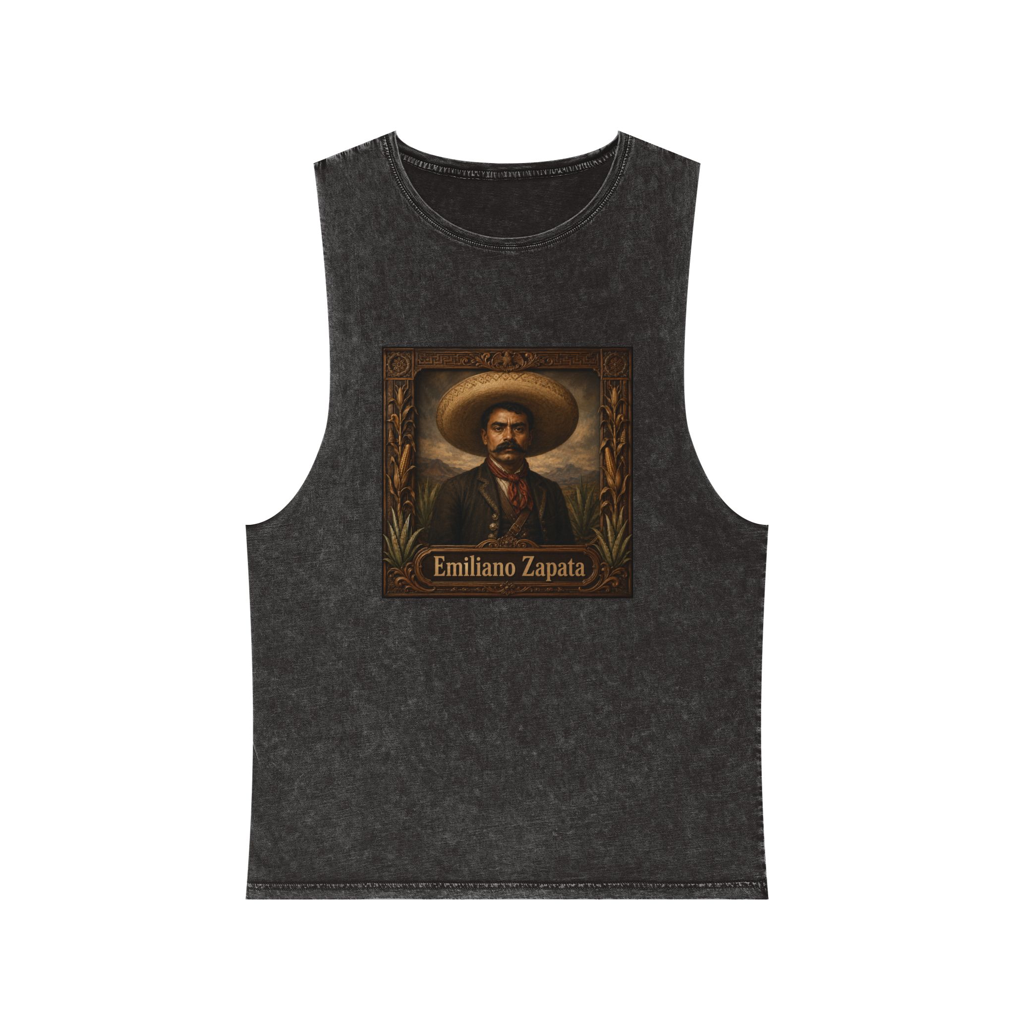 Emiliano Zapata Unisex Stonewash Tank Top