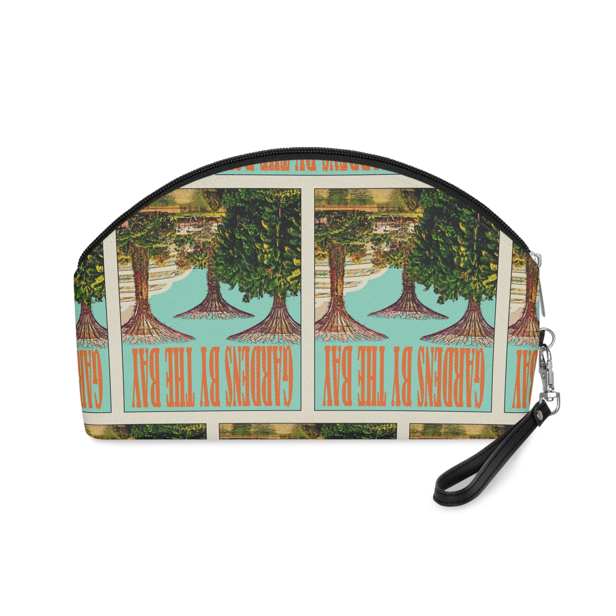Gardens By Bay Retro Travel Poster (1) Makeup Bag - Image 2