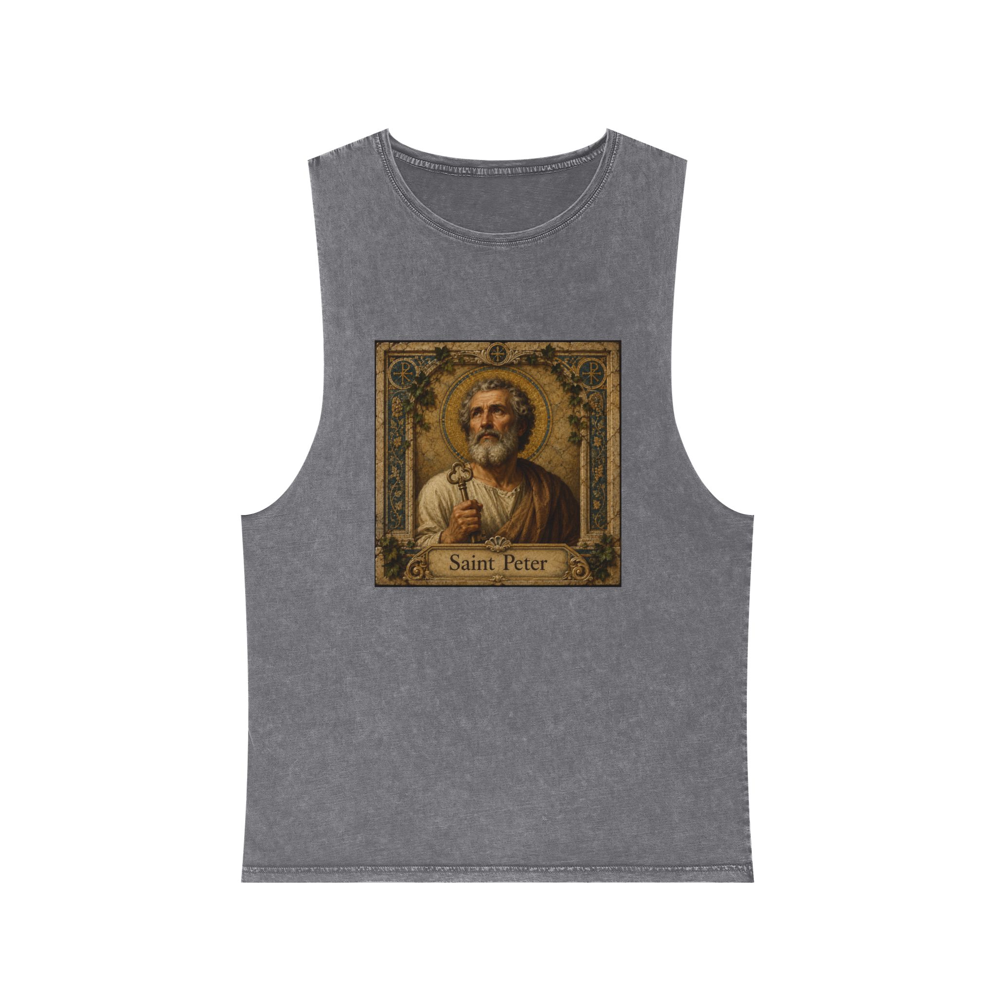 Saint Peter Unisex Stonewash Tank Top - Image 9