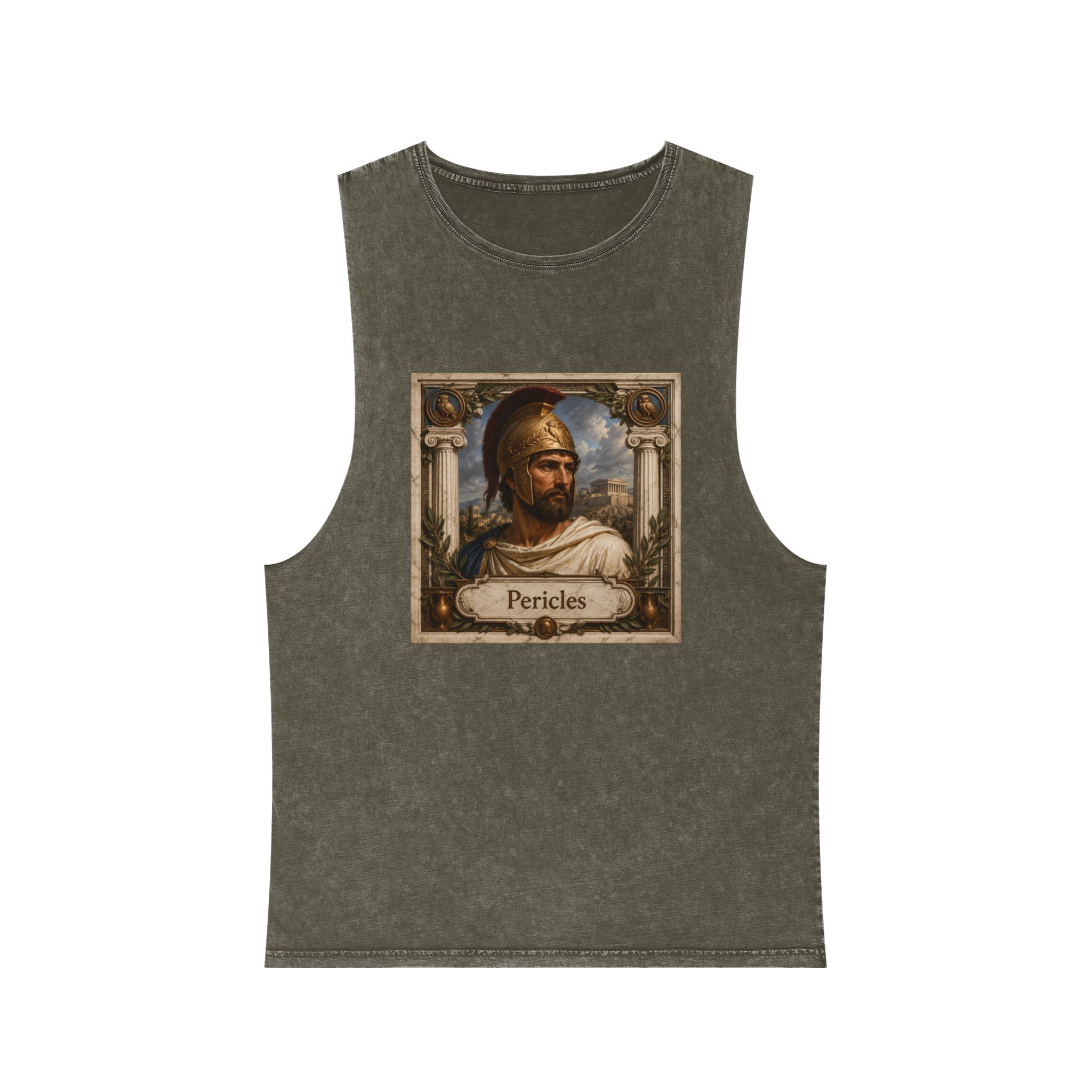 Pericles Unisex Stonewash Tank Top - Image 5