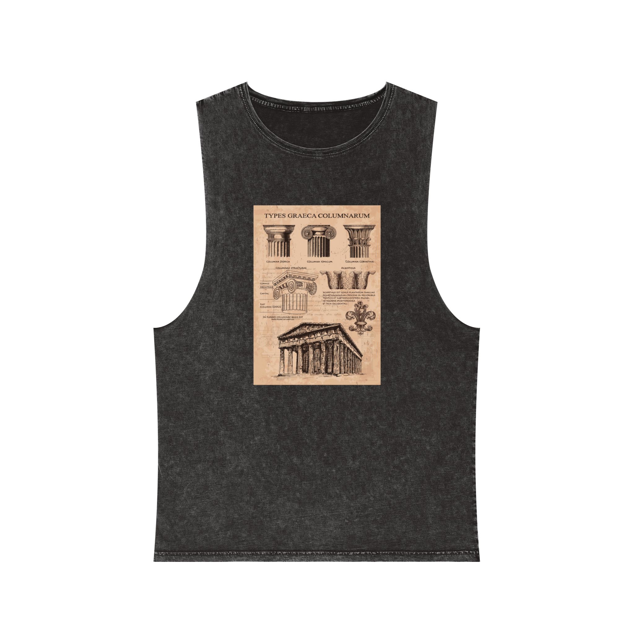 Historical Design E022AA Unisex Stonewash Tank Top