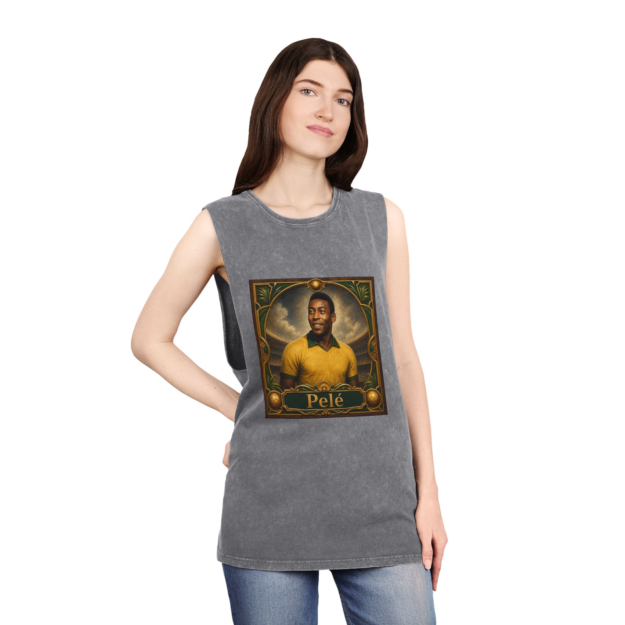 Pele Unisex Stonewash Tank Top - Image 12