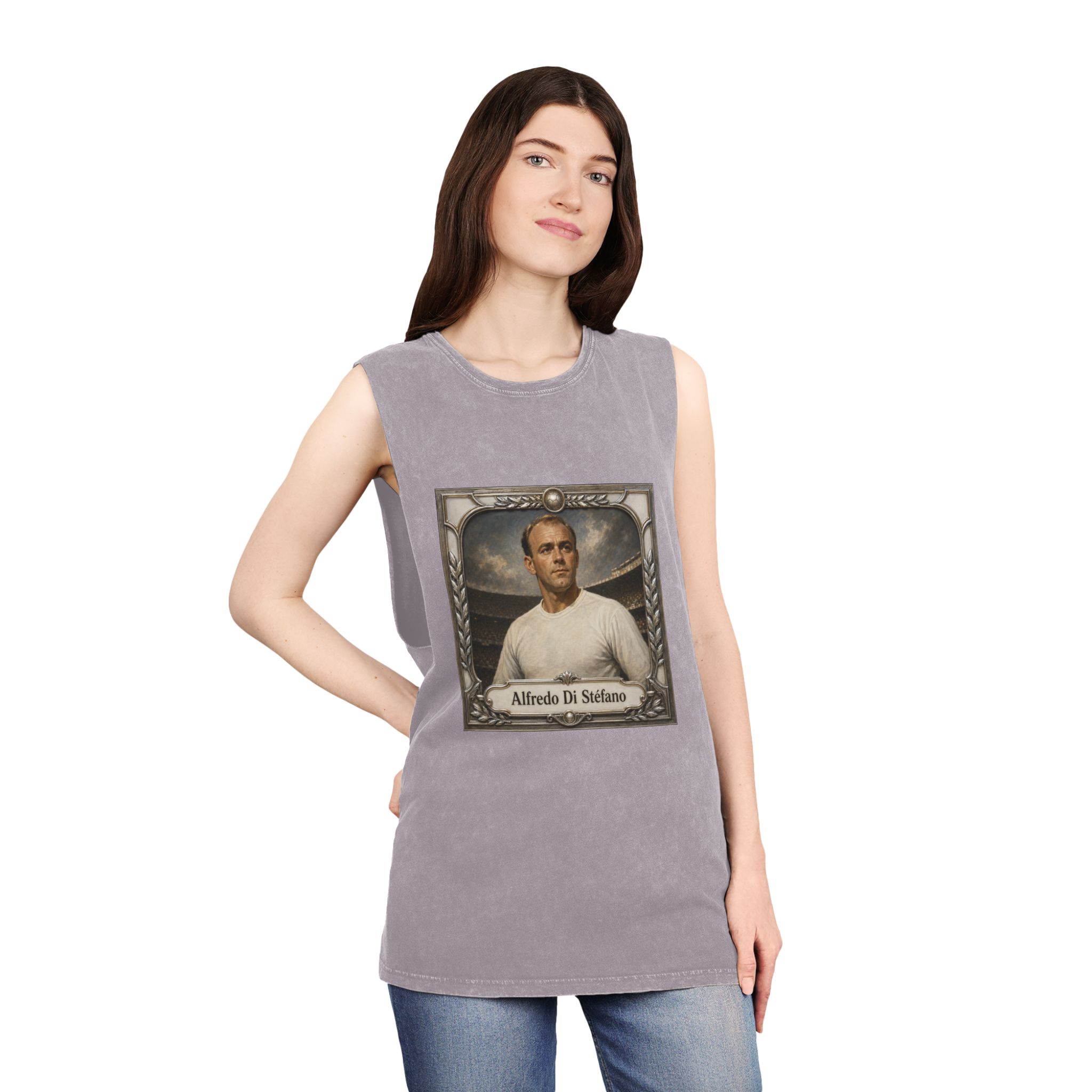 Alfredo Di Stefano Unisex Stonewash Tank Top - Image 20