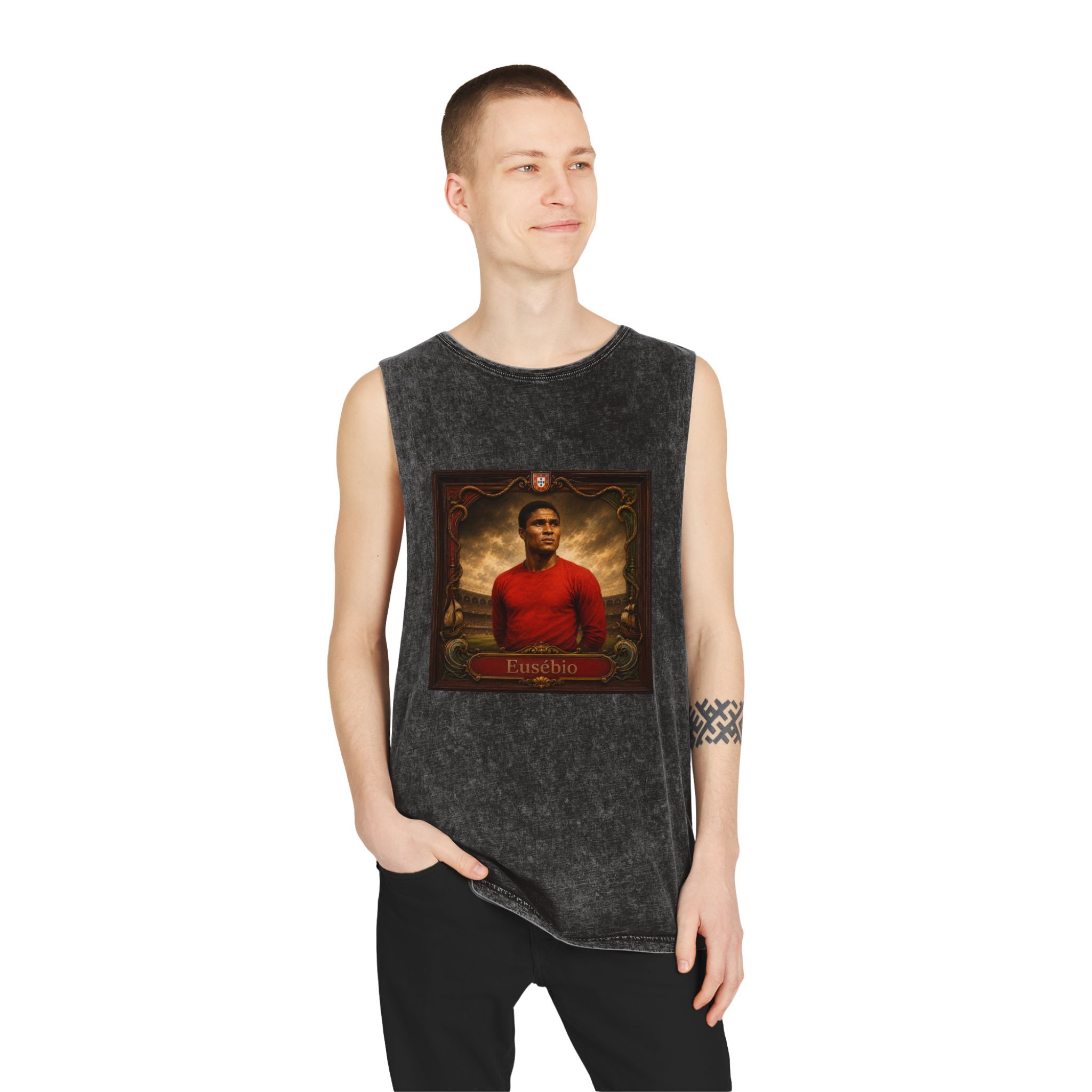 Eusebio Unisex Stonewash Tank Top - Image 3