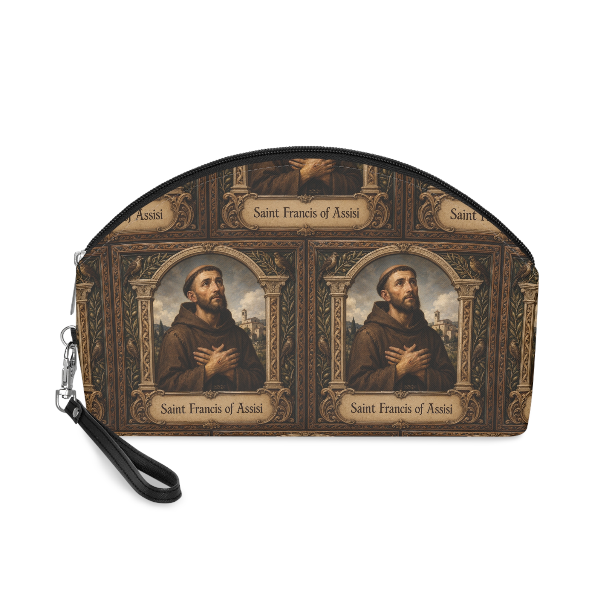 Saint Francis of Assisi Makeup Bag