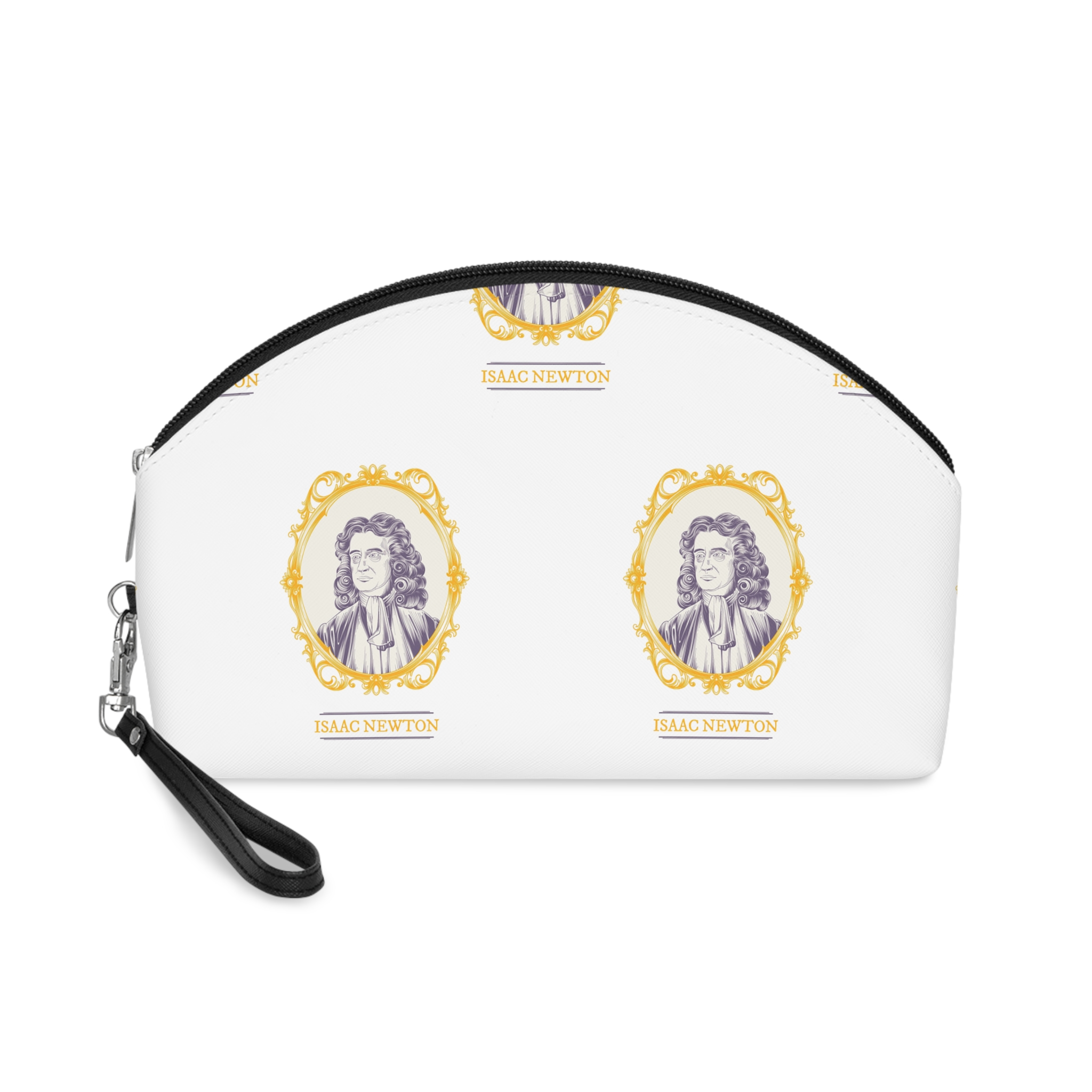 Hand Drawn Isaac Newton Illustration Makeup Bag