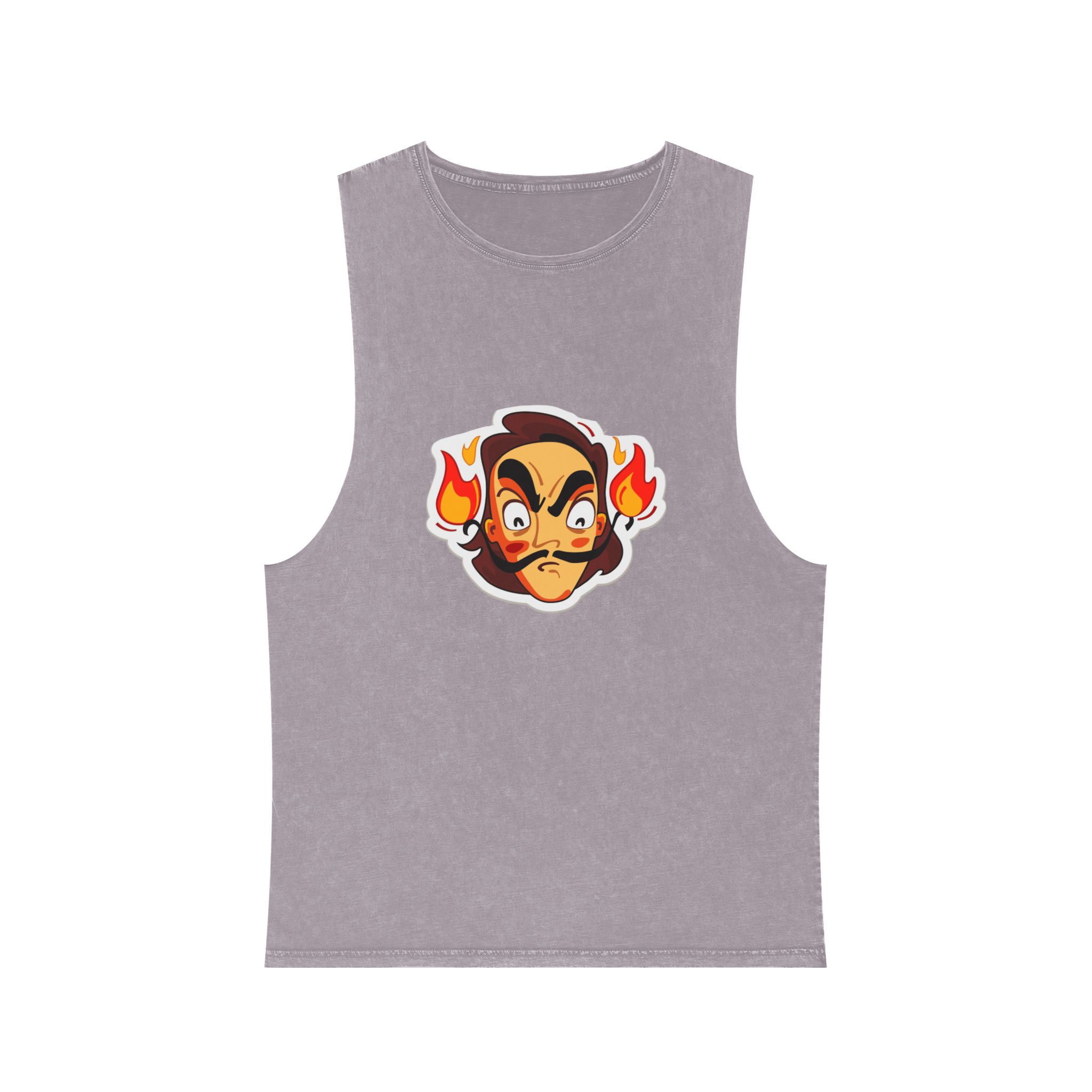 Angry Dali Unisex Stonewash Tank Top - Image 17
