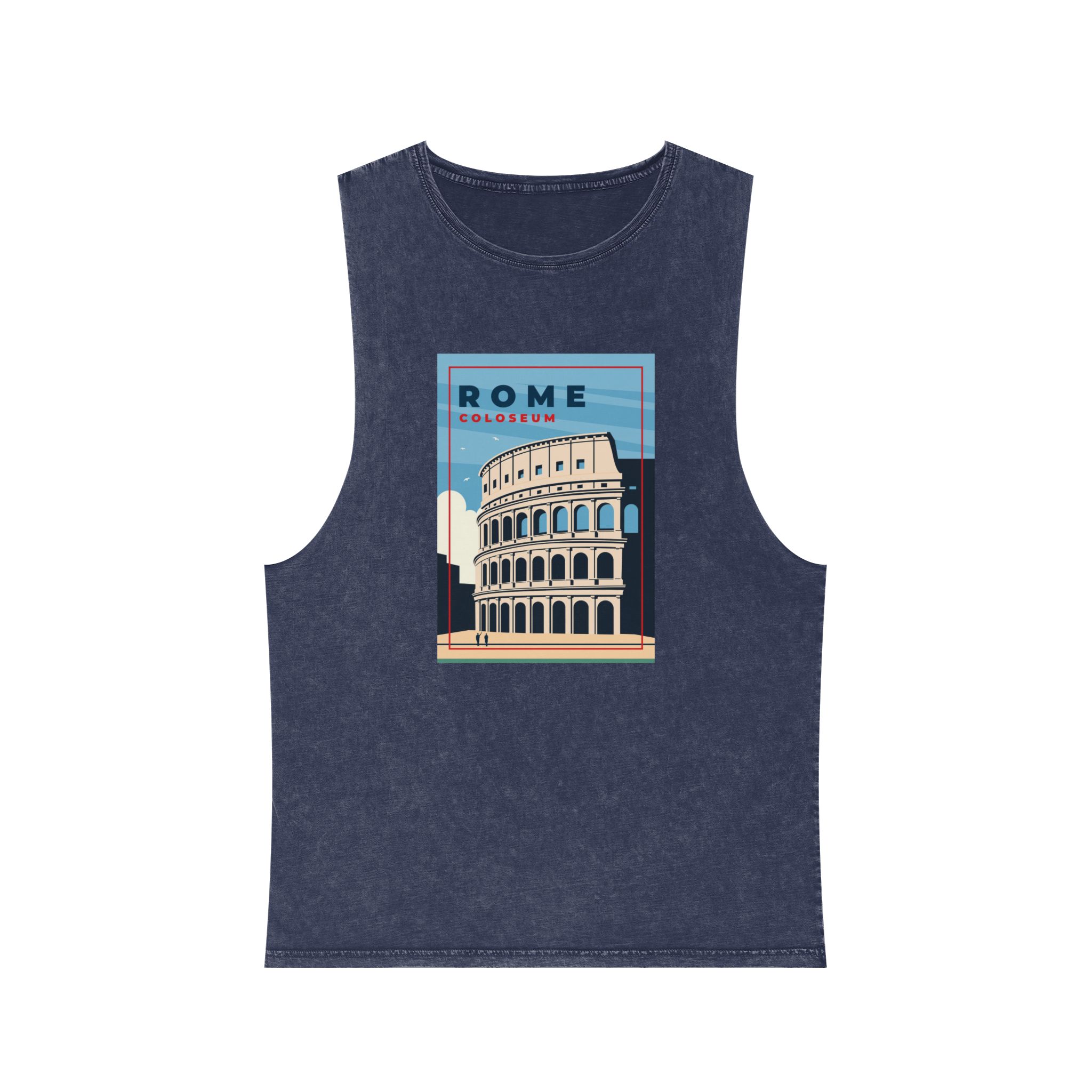 Historical Design E022AB Unisex Stonewash Tank Top - Image 13