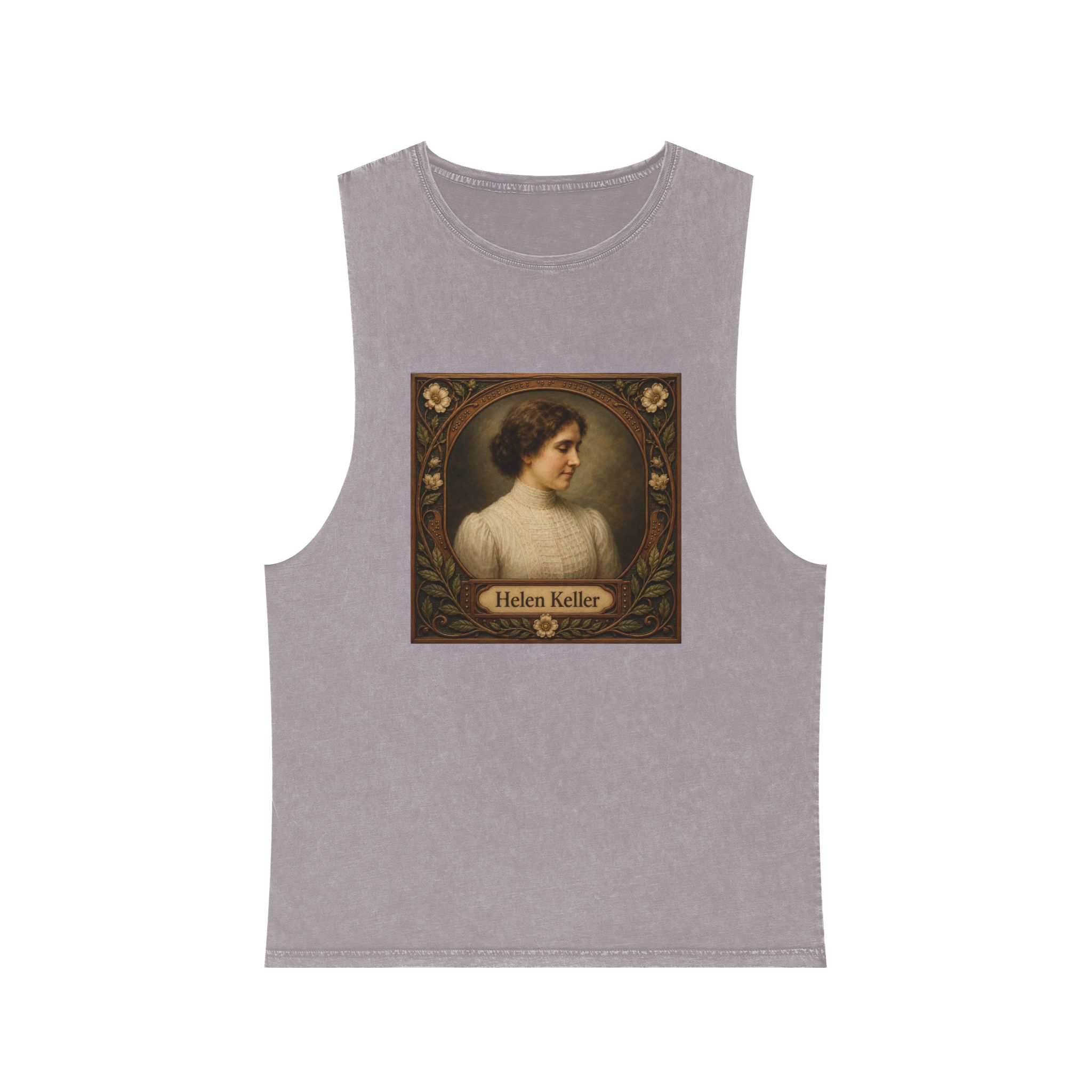 Helen Keller Unisex Stonewash Tank Top - Image 17