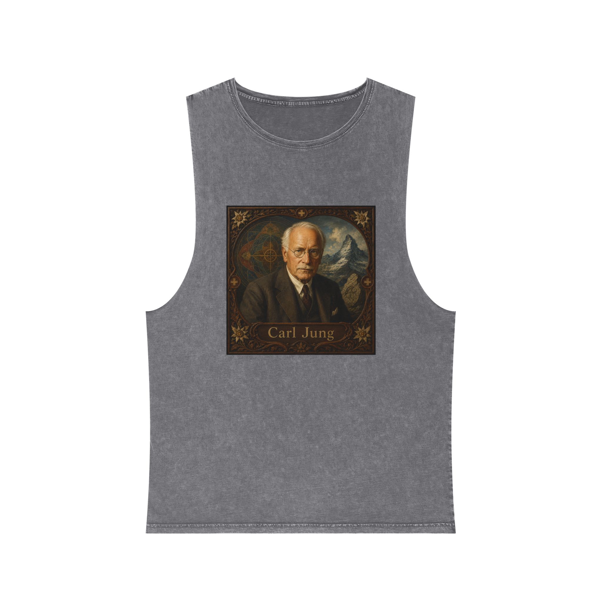Carl Jung Unisex Stonewash Tank Top - Image 9