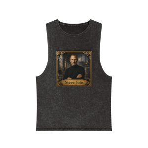 Steve Jobs Unisex Stonewash Tank Top