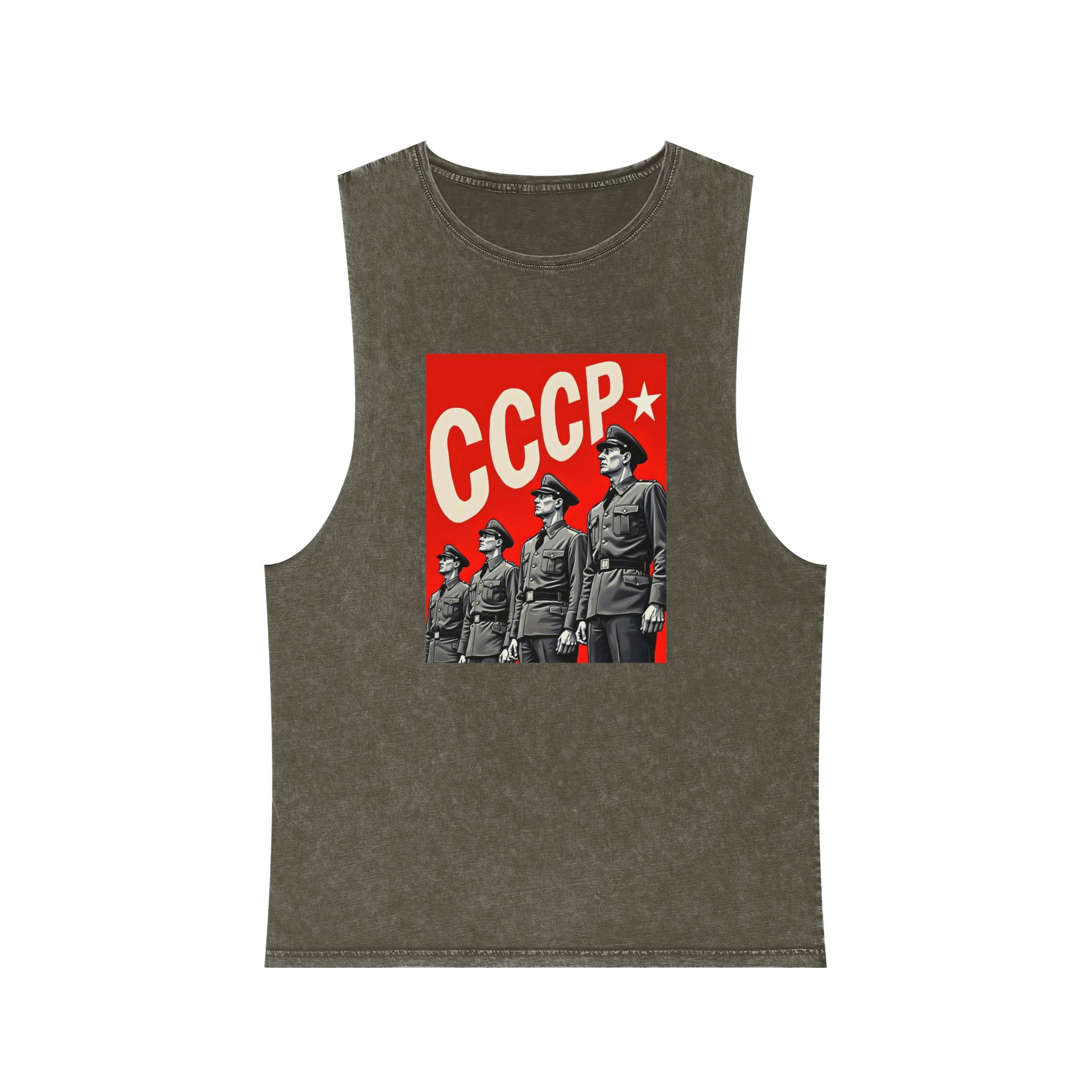 Cccp 1 Unisex Stonewash Tank Top - Image 5