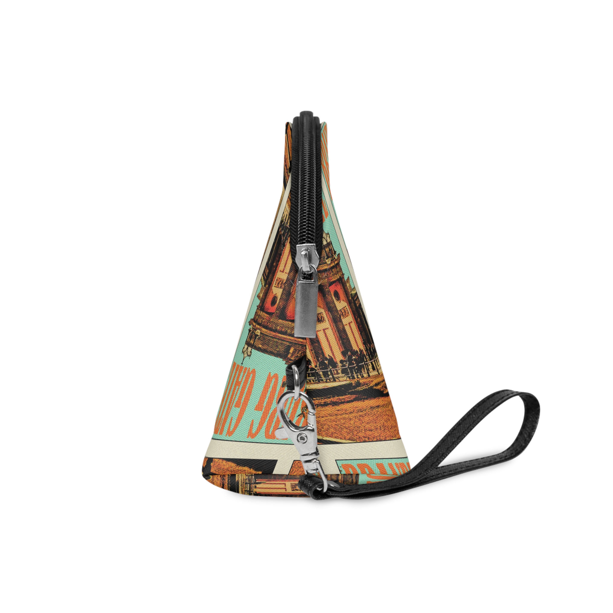 Brandenburg Gate Retro Travel Poster Makeup Bag - Image 3